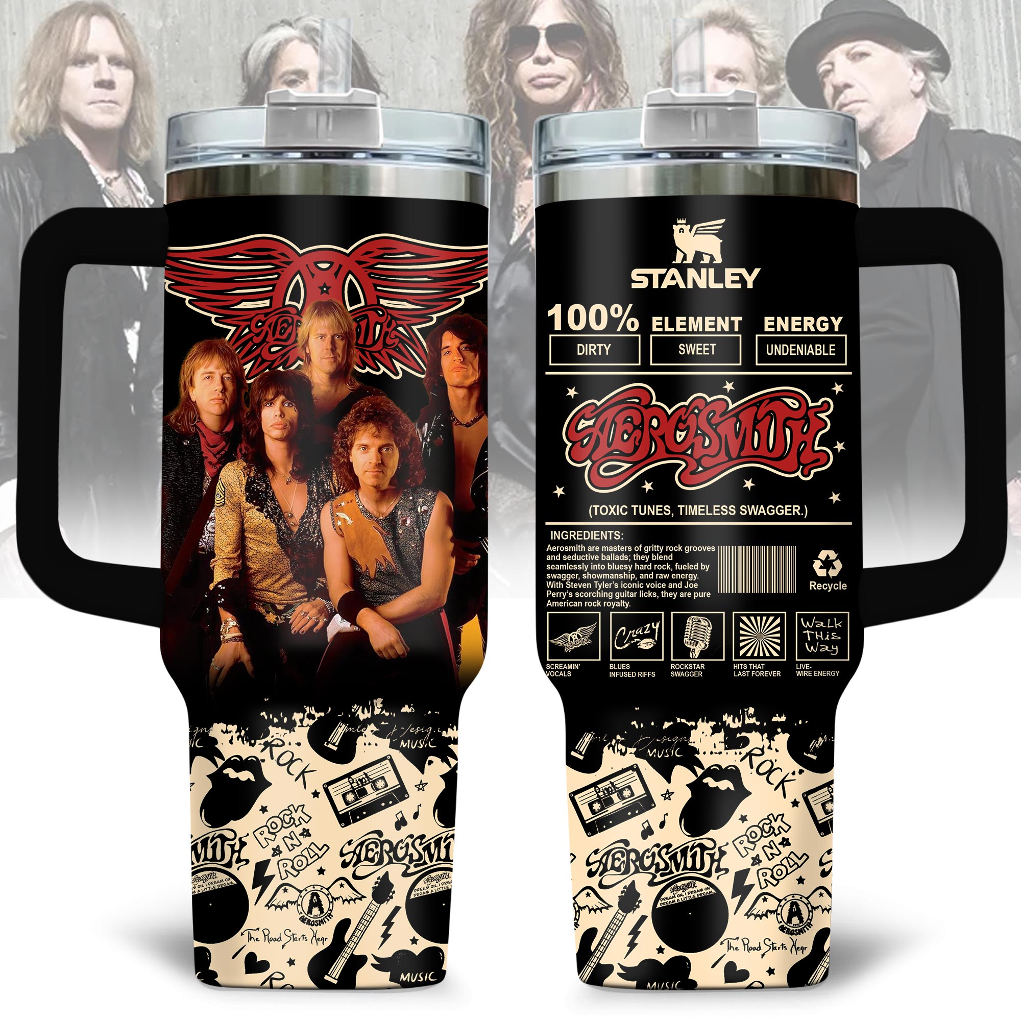 Aerosmith Music Custom Stanley Cup 40 oz 30 oz Tumbler With HandleTVC2301176