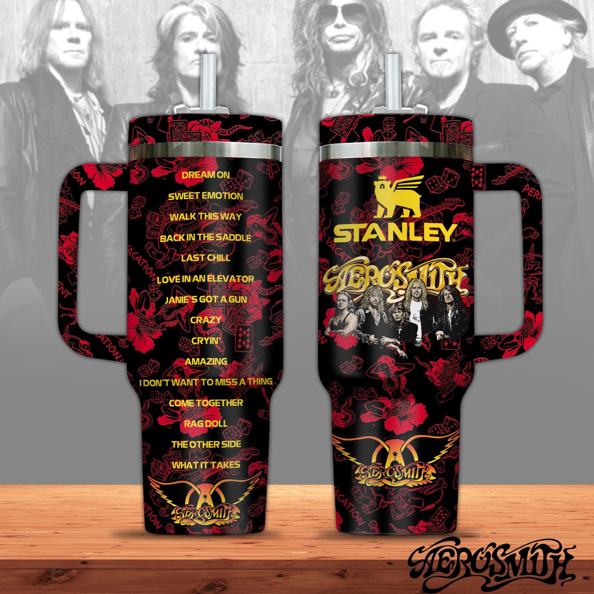 Aerosmith Music Custom Stanley Cup 40 oz 30 oz Tumbler With HandleTVC2301279