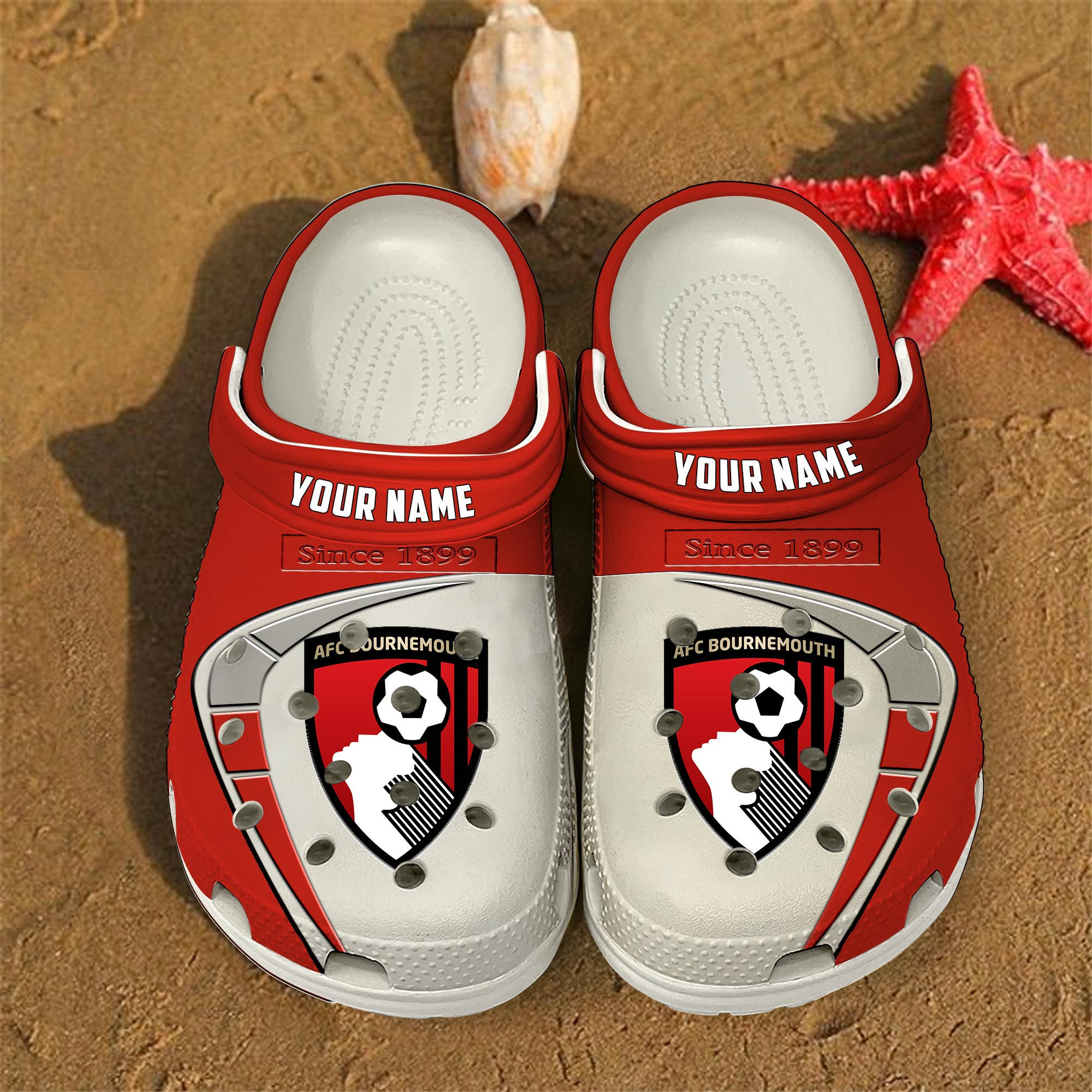 AFC Bournemouth EFL Crocs Crocband Clogs Shoes Comfortable For Men Women and Kids