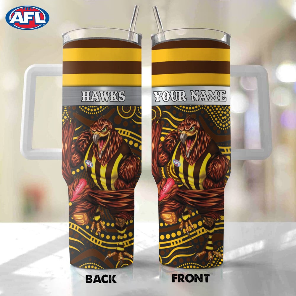 AFL Hawthorn Hawks Mascot Custom Stanley Cup 40 oz 30 oz Tumbler With HandleTVC2301184