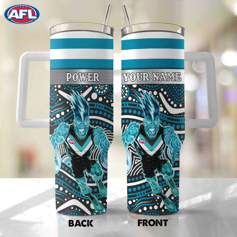 AFL Port Adelaide Mascot Custom Stanley Cup 40 oz 30 oz Tumbler With HandleTVC2301184