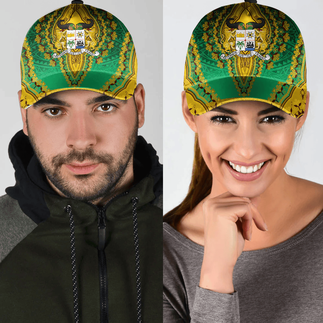 Africazone Africa Cap - Benin - Green Version Classic Cap Baseball Cap Hat Trucker Hats Custom Hats Gifts For Men & Women