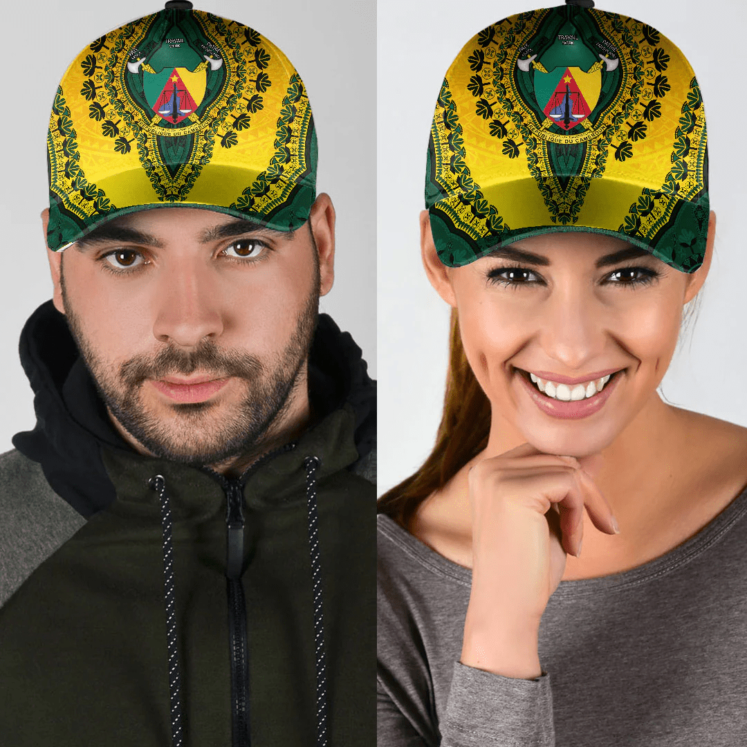 Africazone Africa Cap - Cameroon - Yellow Version Classic Cap Baseball Cap Hat Trucker Hats Custom Hats Gifts For Men & Women