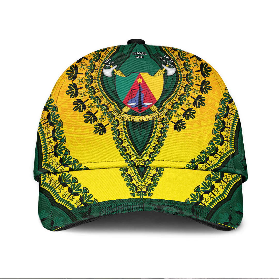 Africazone Africa Cap - Cameroon - Yellow Version Classic Cap Baseball Cap Hat Trucker Hats Custom Hats Gifts For Men & Women