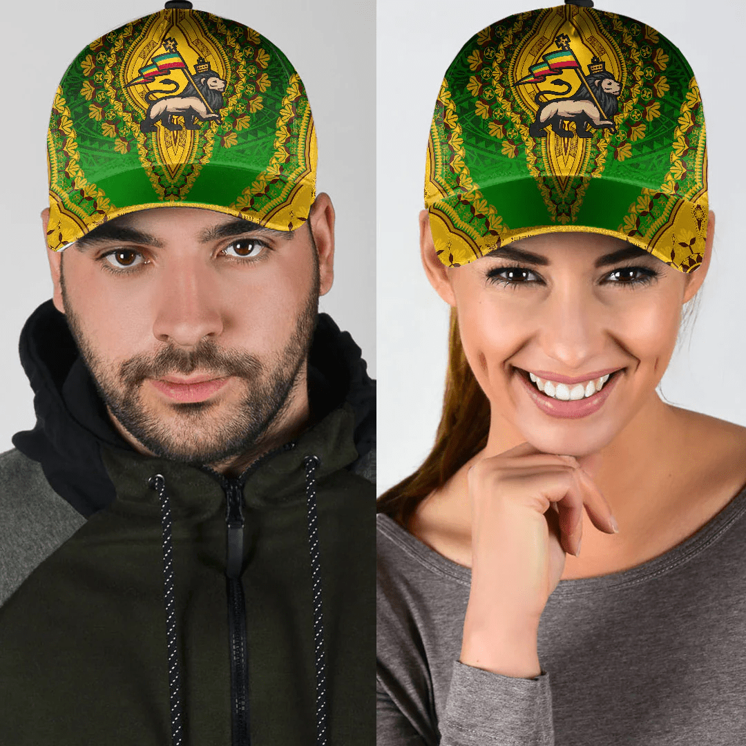 Africazone Africa Cap - Ethiopia Classic Cap Baseball Cap Hat Trucker Hats Custom Hats Gifts For Men & Women