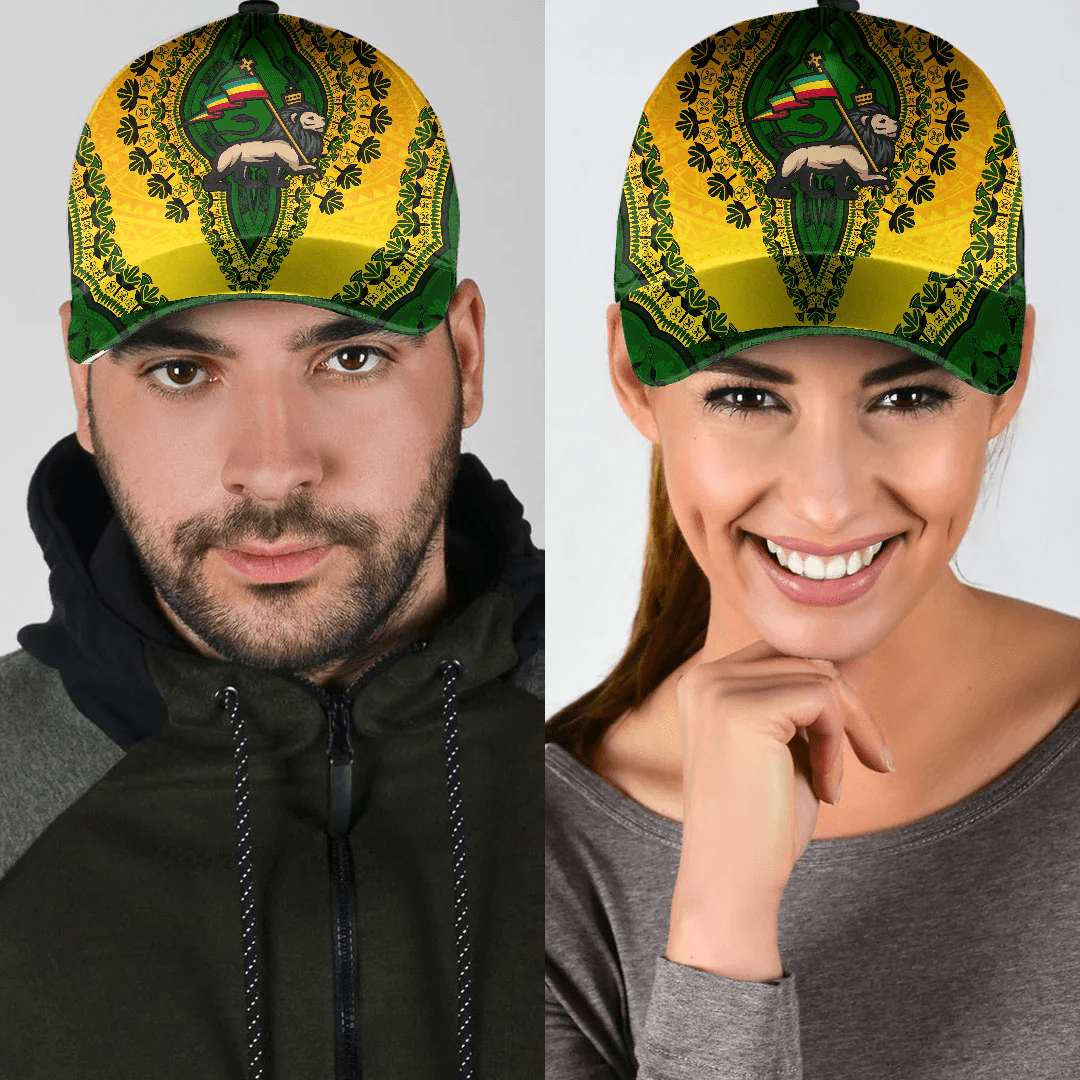 Africazone Africa Cap - Ethiopia - Yellow Version Classic Cap Baseball Cap Hat Trucker Hats Custom Hats Gifts For Men & Women