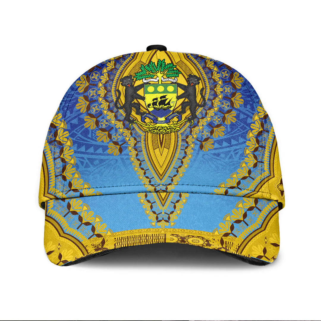 Africazone Africa Cap - Gabon - Blue Version Classic Cap Baseball Cap Hat Trucker Hats Custom Hats Gifts For Men & Women