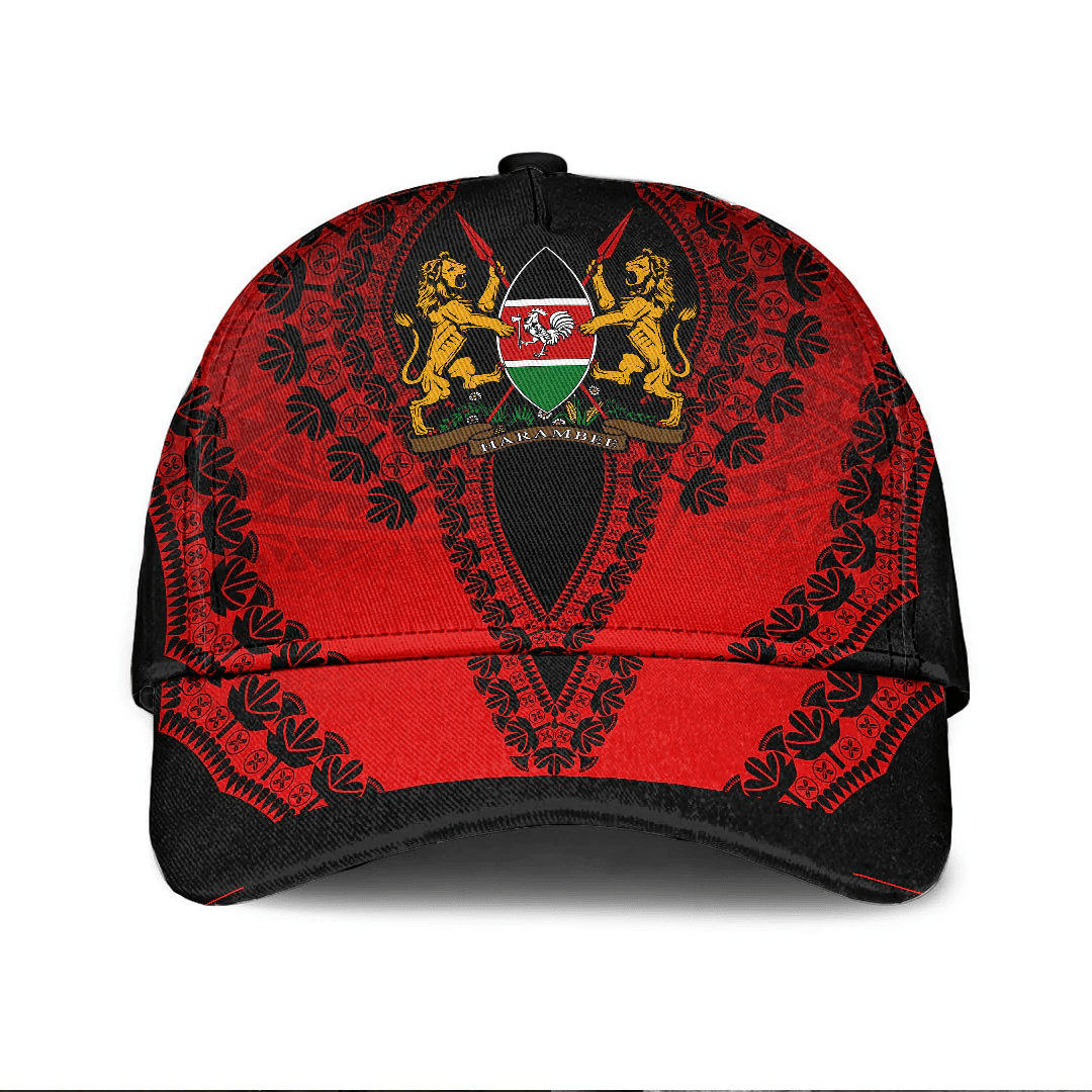 Africazone Africa Cap - Kenya - Red Version Classic Cap Baseball Cap Hat Trucker Hats Custom Hats Gifts For Men & Women