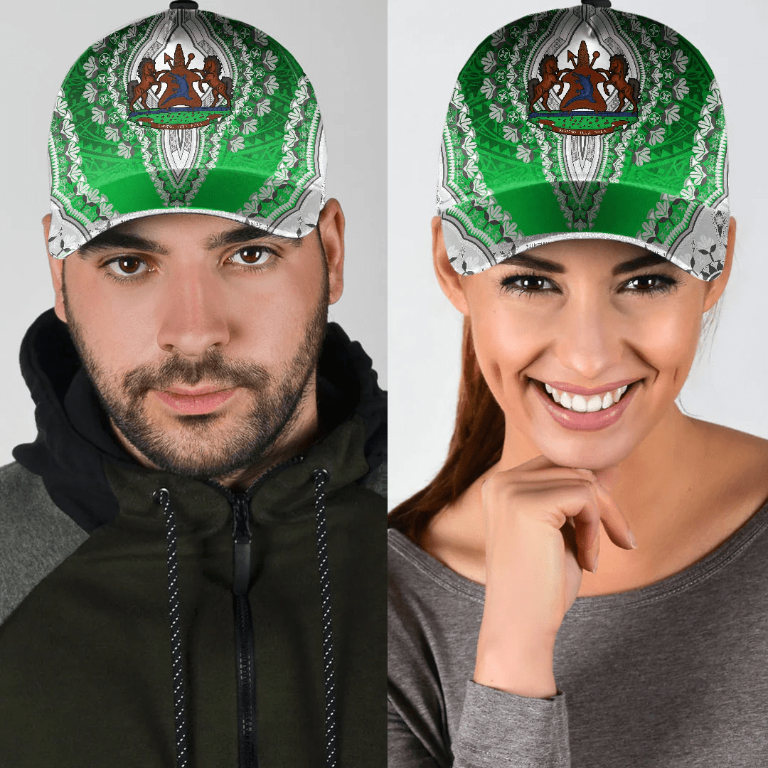 Africazone Africa Cap - Lesotho - Green Version Classic Cap Baseball Cap Hat Trucker Hats Custom Hats Gifts For Men & Women