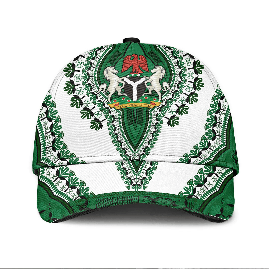 Africazone Africa Cap - Nigeria - White Version Classic Cap Baseball Cap Hat Trucker Hats Custom Hats Gifts For Men & Women