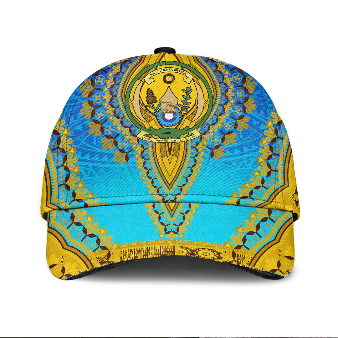 Africazone Africa Cap - Rwanda - Blue Version Classic Cap Baseball Cap Hat Trucker Hats Custom Hats Gifts For Men & Women