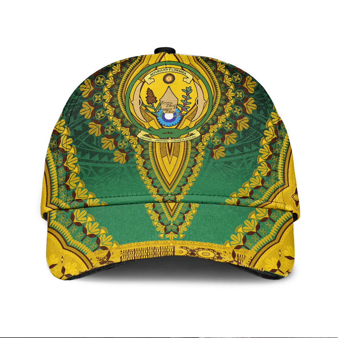 Africazone Africa Cap - Rwanda - Green Version Classic Cap Baseball Cap Hat Trucker Hats Custom Hats Gifts For Men & Women