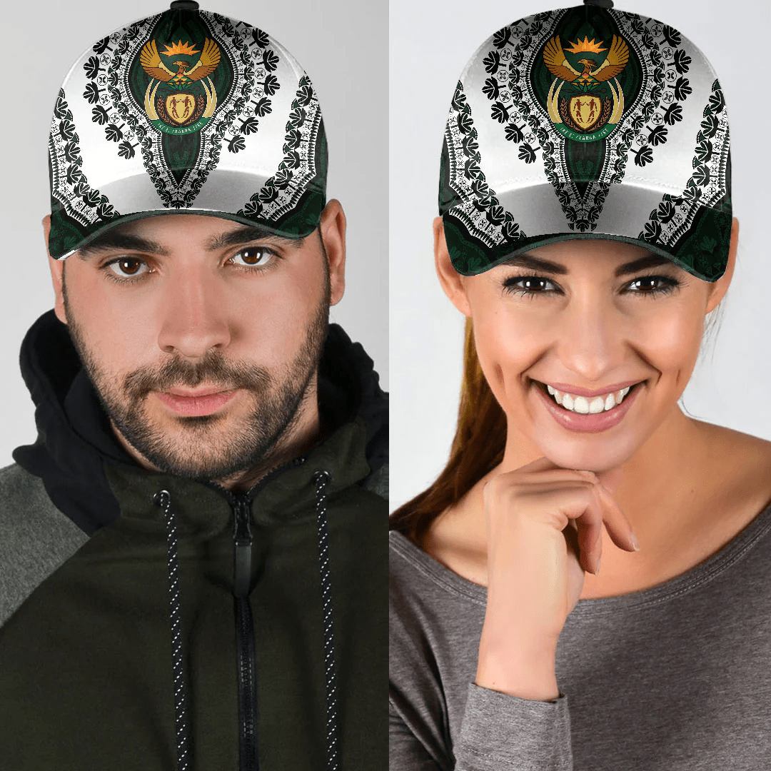 Africazone Africa Cap - South Africa - White Version Classic Cap Baseball Cap Hat Trucker Hats Custom Hats Gifts For Men & Women