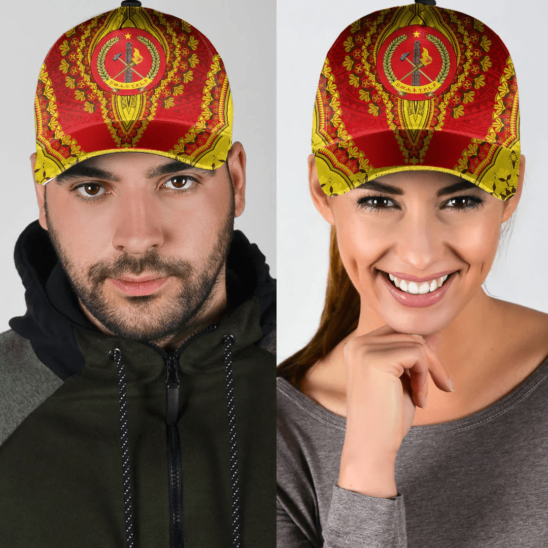 Africazone Africa Cap - Tigray - Red Version - Ethiopia National Regional States Classic Cap Baseball Cap Hat Trucker Hats Custom Hats Gifts For Men & Women