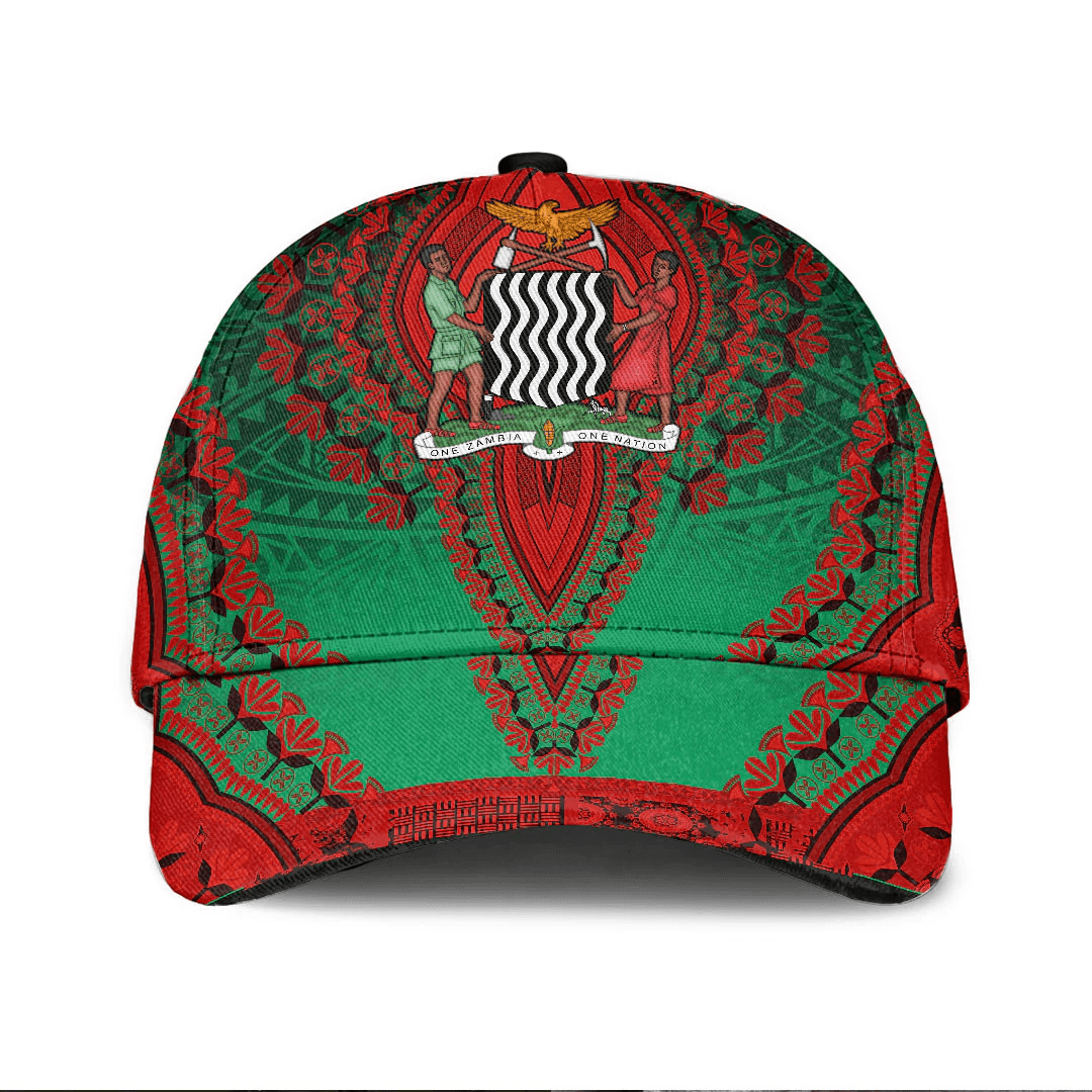 Africazone Africa Cap - Zambia Classic Cap Baseball Cap Hat Trucker Hats Custom Hats Gifts For Men & Women