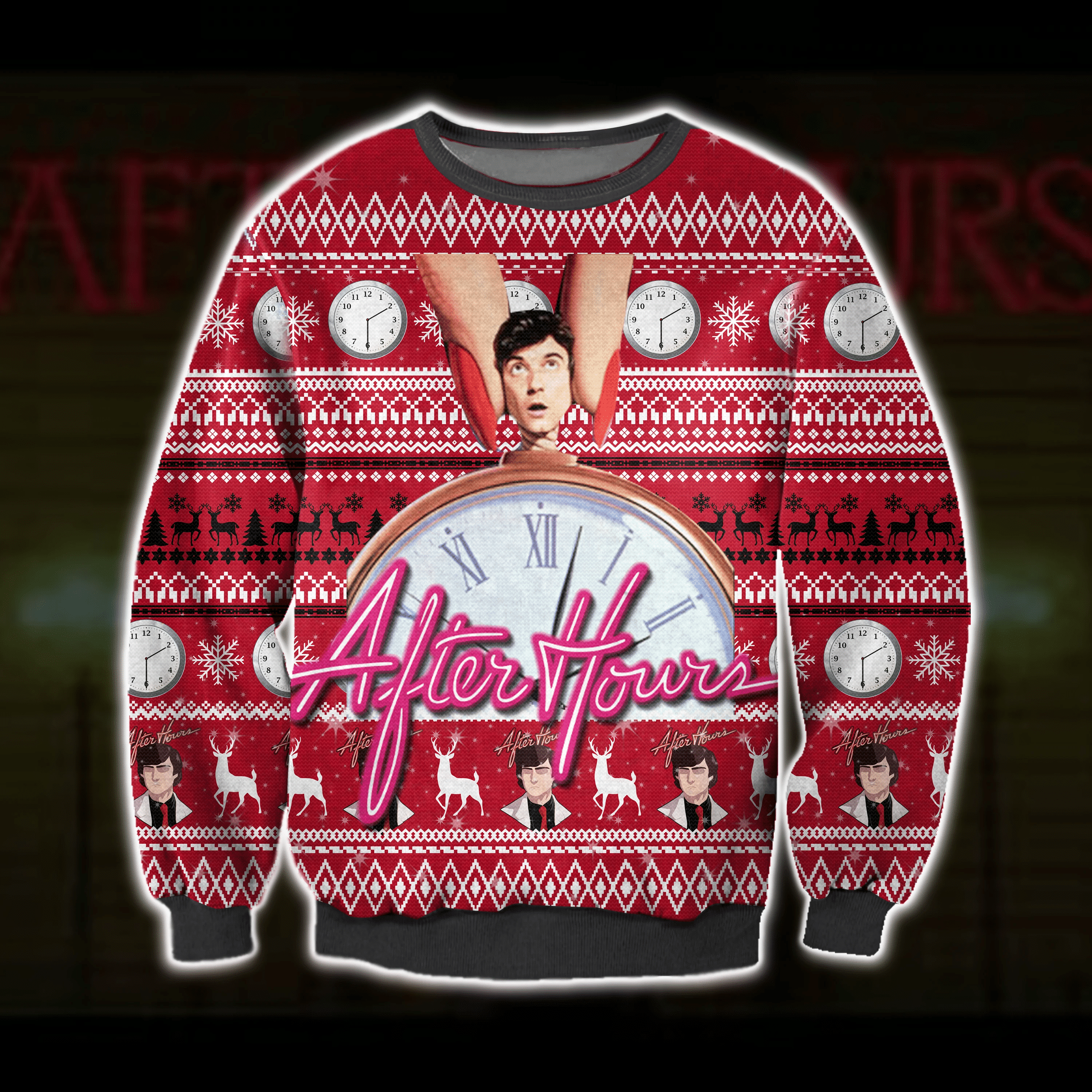 After Hours Ugly Christmas Sweater Adult 3D Funny Matching for family