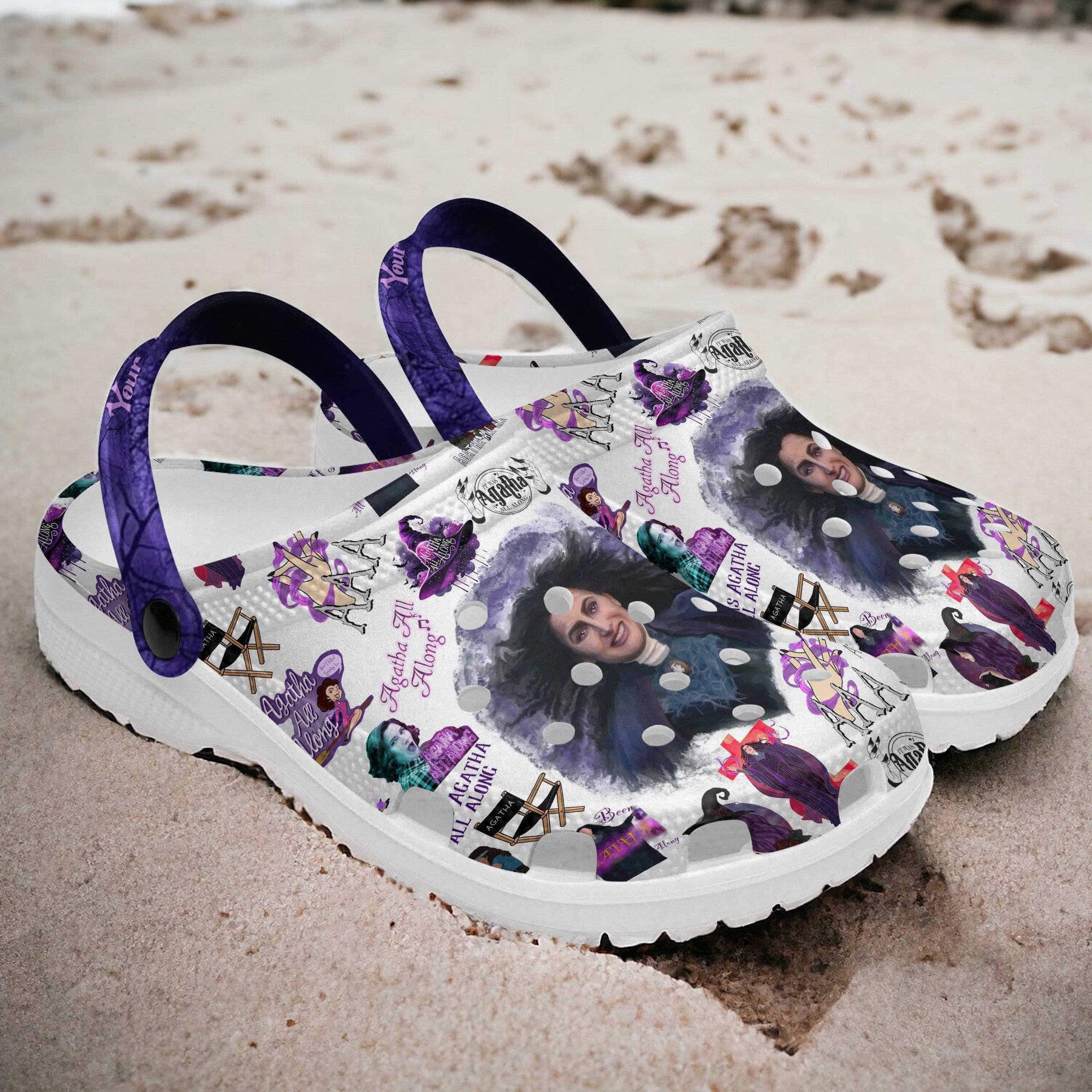 Agatha All Along Movie Crocs Crocband Clogs Shoes Comfortable For Men Women and Kids - Image 3