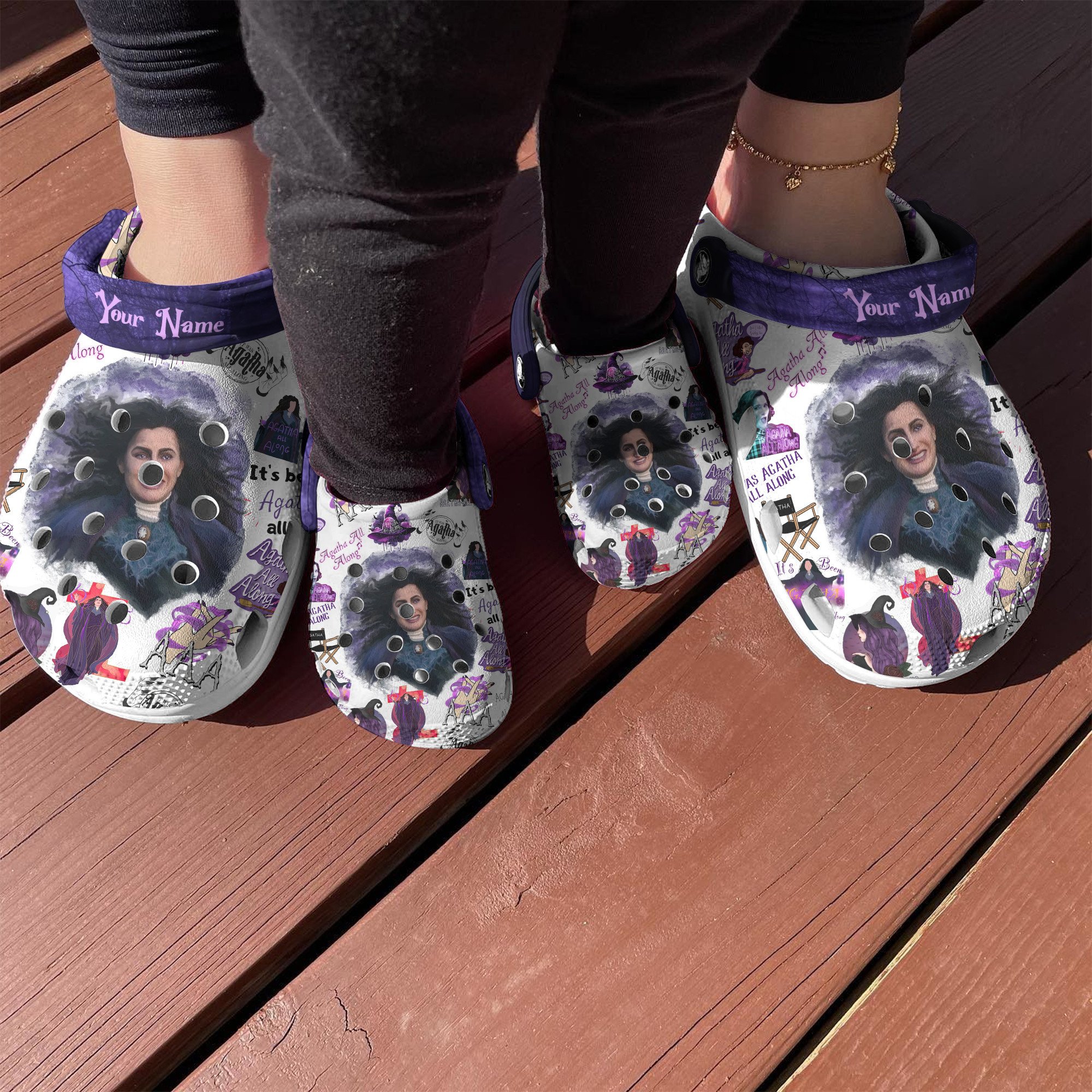 Agatha All Along Movie Crocs Crocband Clogs Shoes Comfortable For Men Women and Kids - Image 4