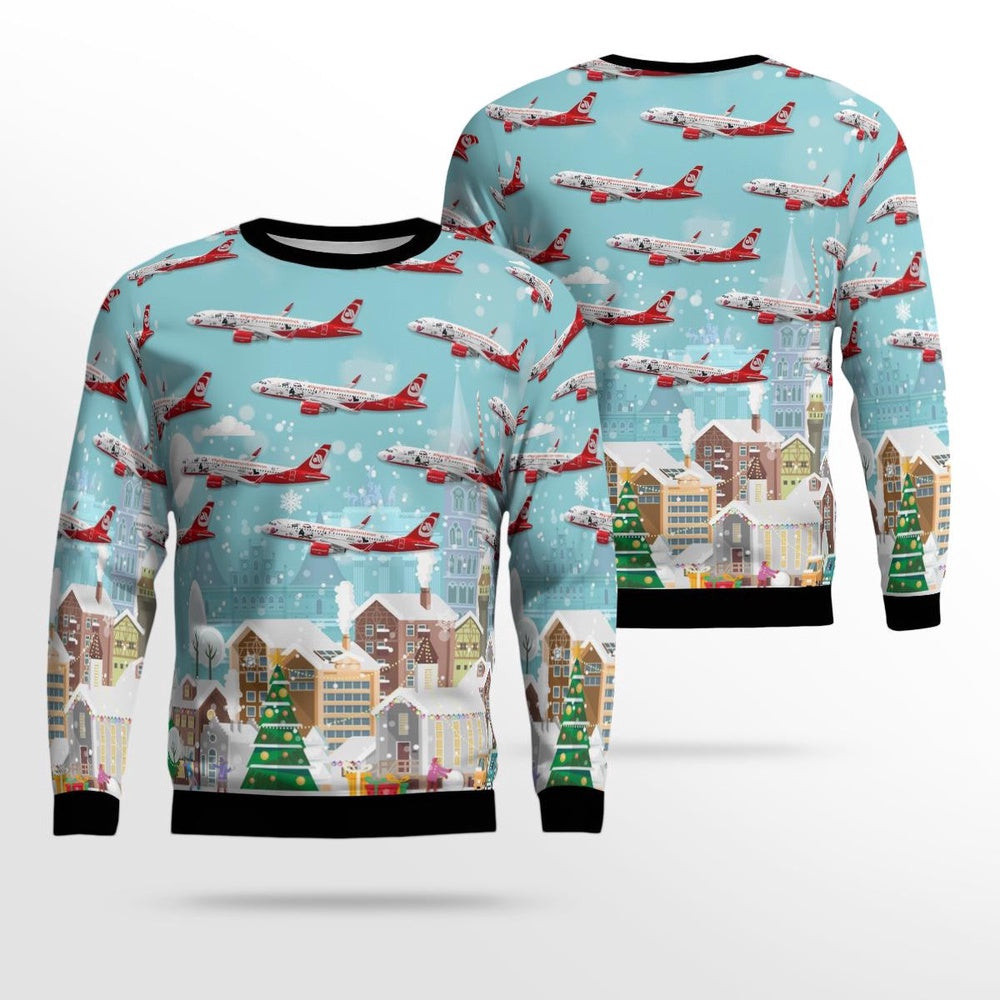 Air Berlin Airbus A320-200 Flying Home for Christmas Christmas Ugly Sweater Xmas Unisex Sweater Christmas Gifts for Men Women