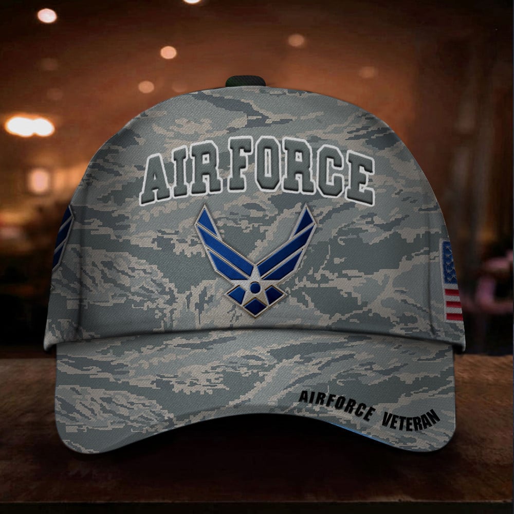 Air Force Veteran Hat Air Force Proud Honoring Camouflage Flag Hats Gifts For Veterans Trucker Hats Custom Hats Gifts For Men & Women