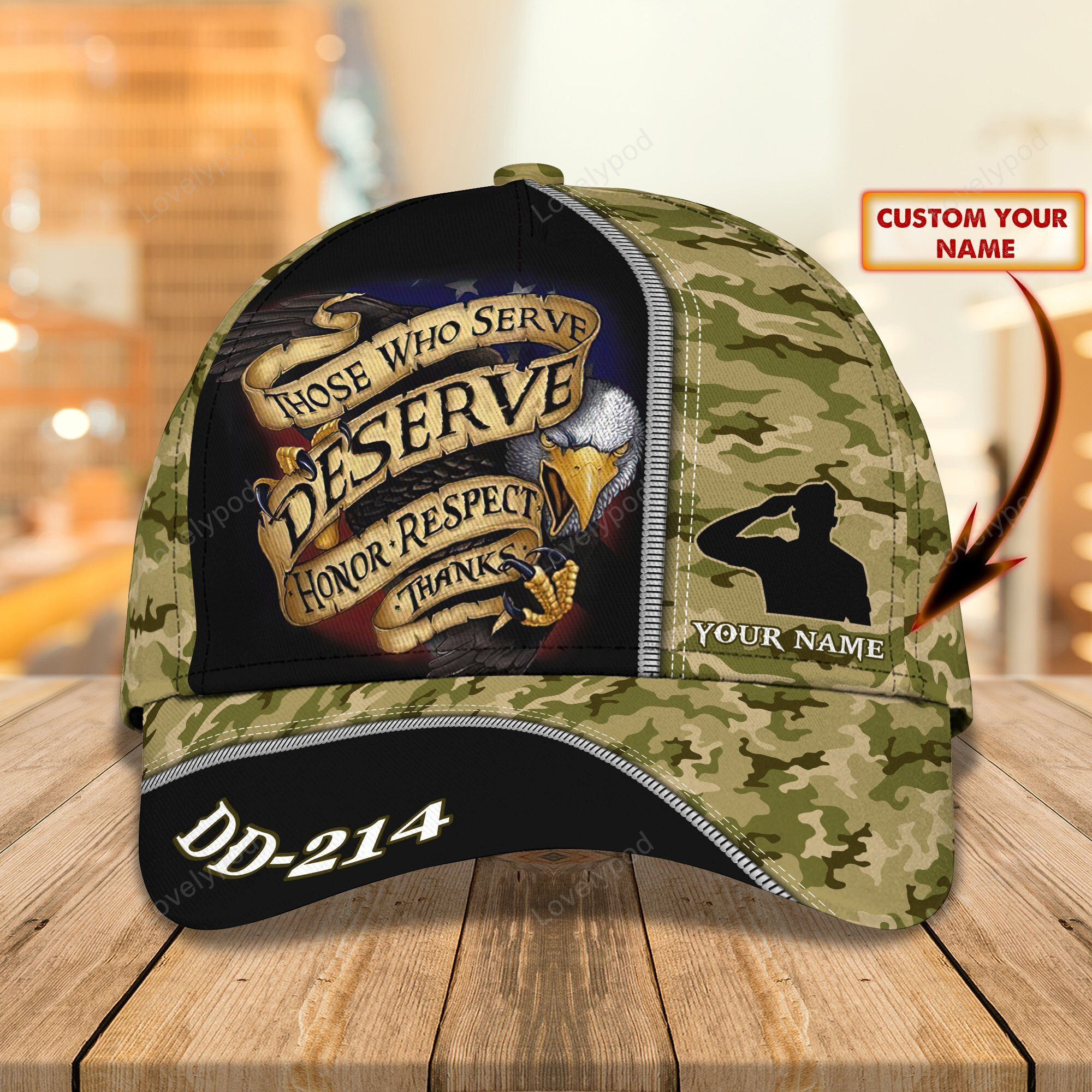 Air Force Veteran Personalized Name All Over Print Classic Cap, Gifts for veteran Trucker Hats Custom Hats Gifts For Men & Women