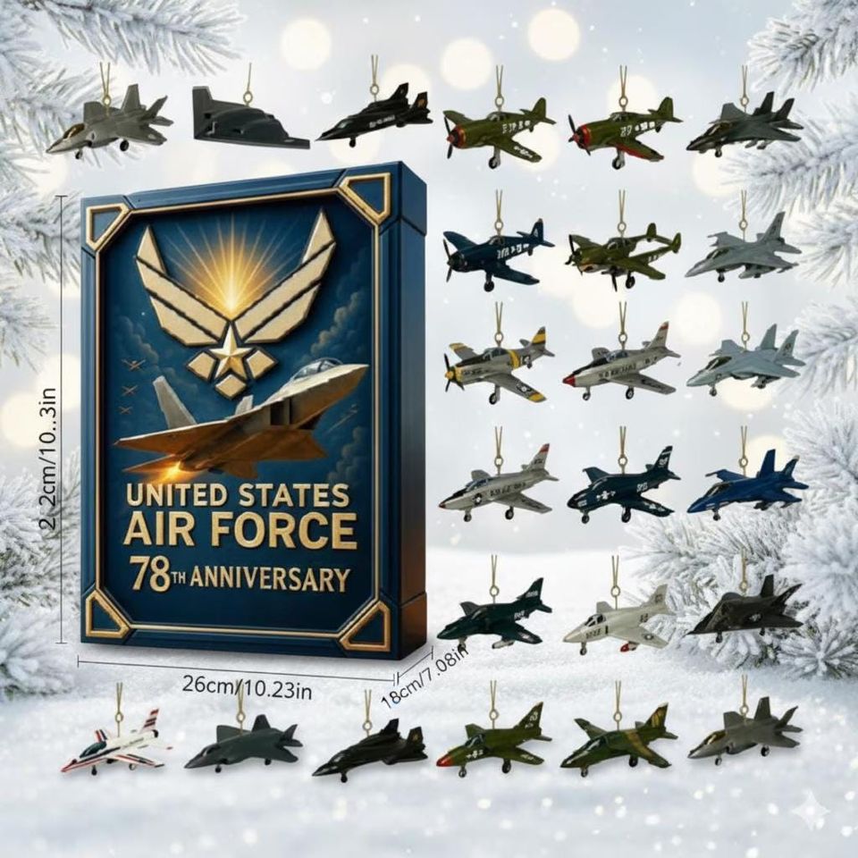 Aircraft Advent 2025 Calendar Christmas, Fighter Countdown Surprise Gift for Aviation Lovers & Military History Fans, 24 Mini Acrylic Items - Image 2