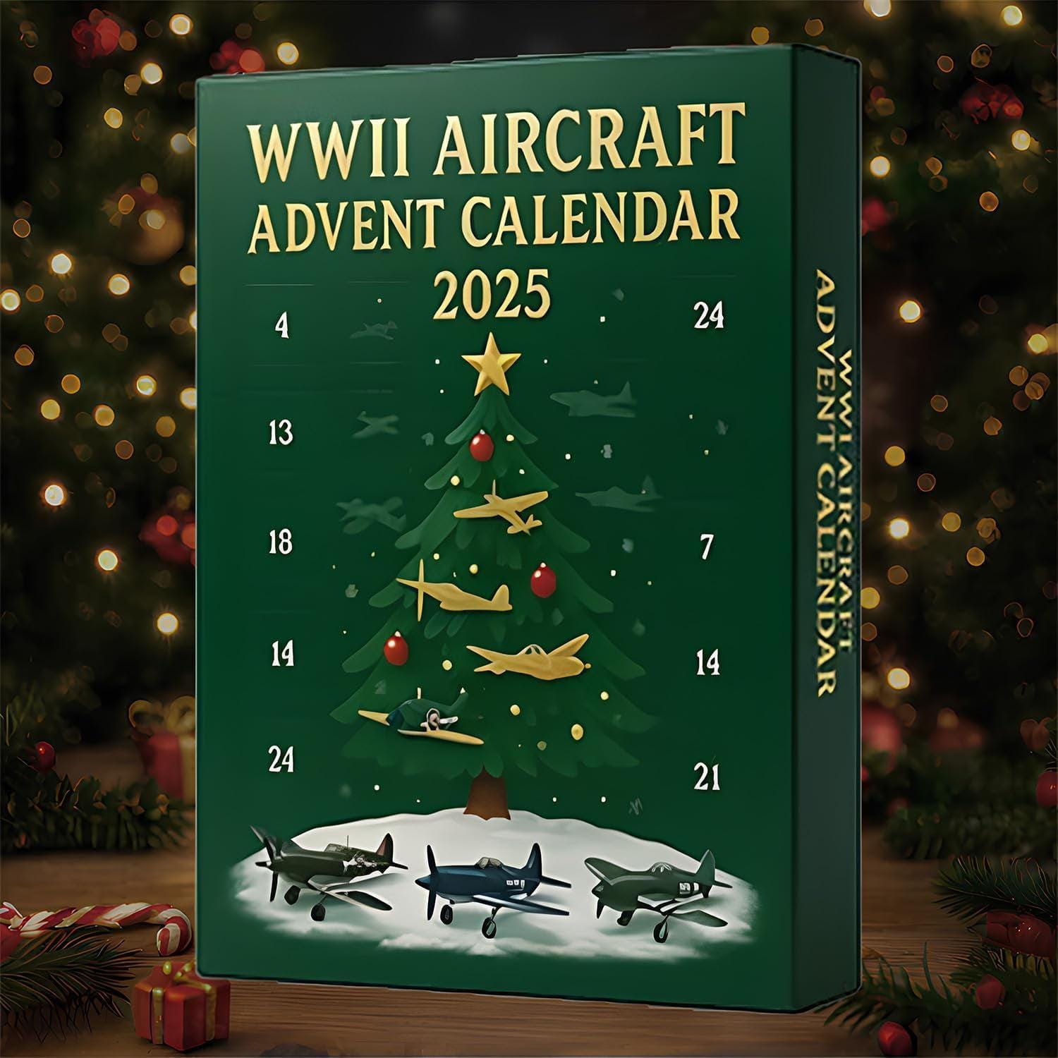 Aircraft Advent Calendar Christmas 202, 24 Mini Acrylic Items, Fighter Countdown Surprise Gift for Aviation Lovers & Military History Fans - Image 2