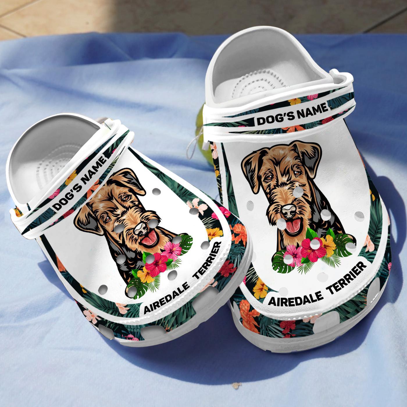 Airedale Terrier Dog Crocs Crocband Clogs Shoes Comfortable For Men Women and Kids