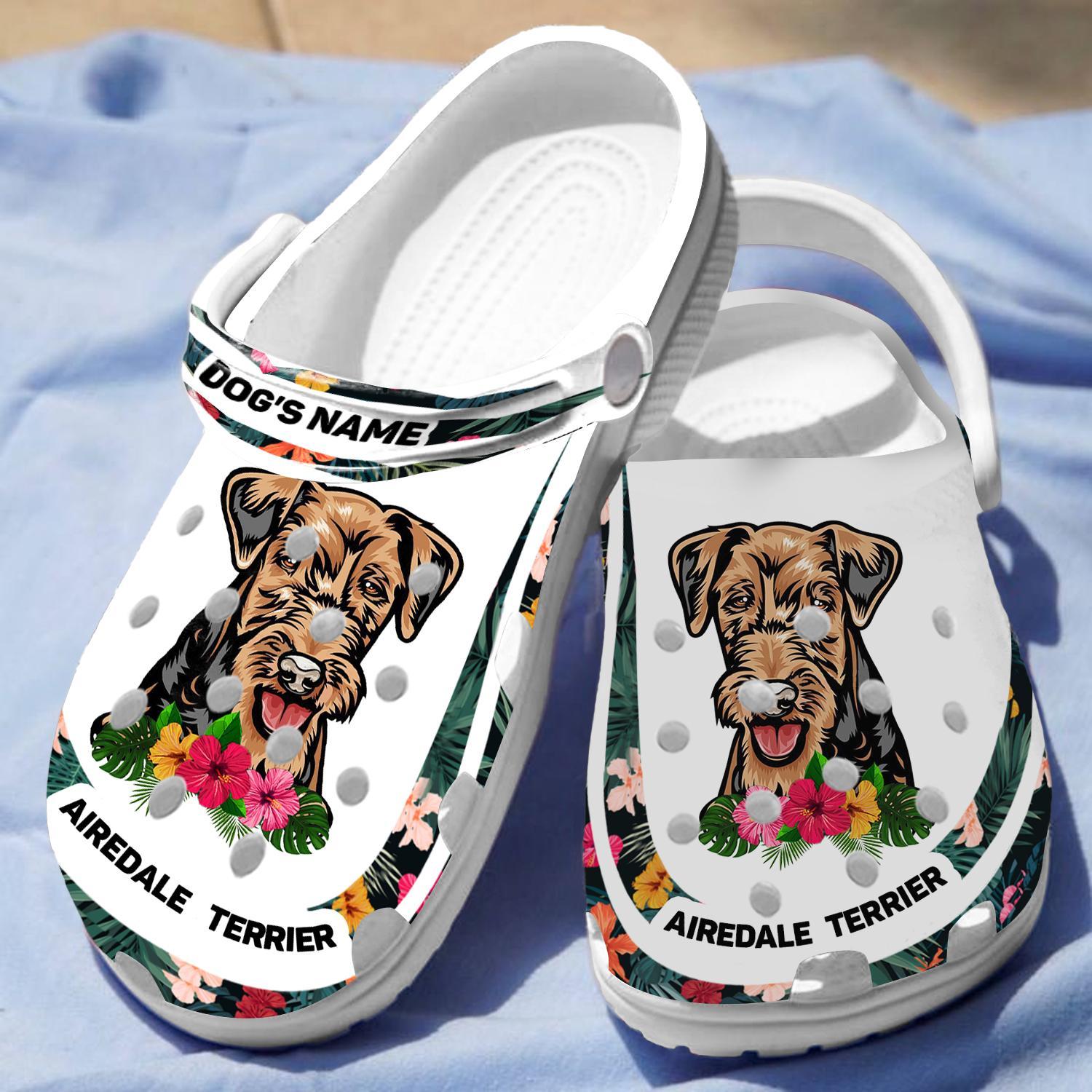 Airedale Terrier Dog Crocs Crocband Clogs Shoes Comfortable For Men Women and Kids - Image 5