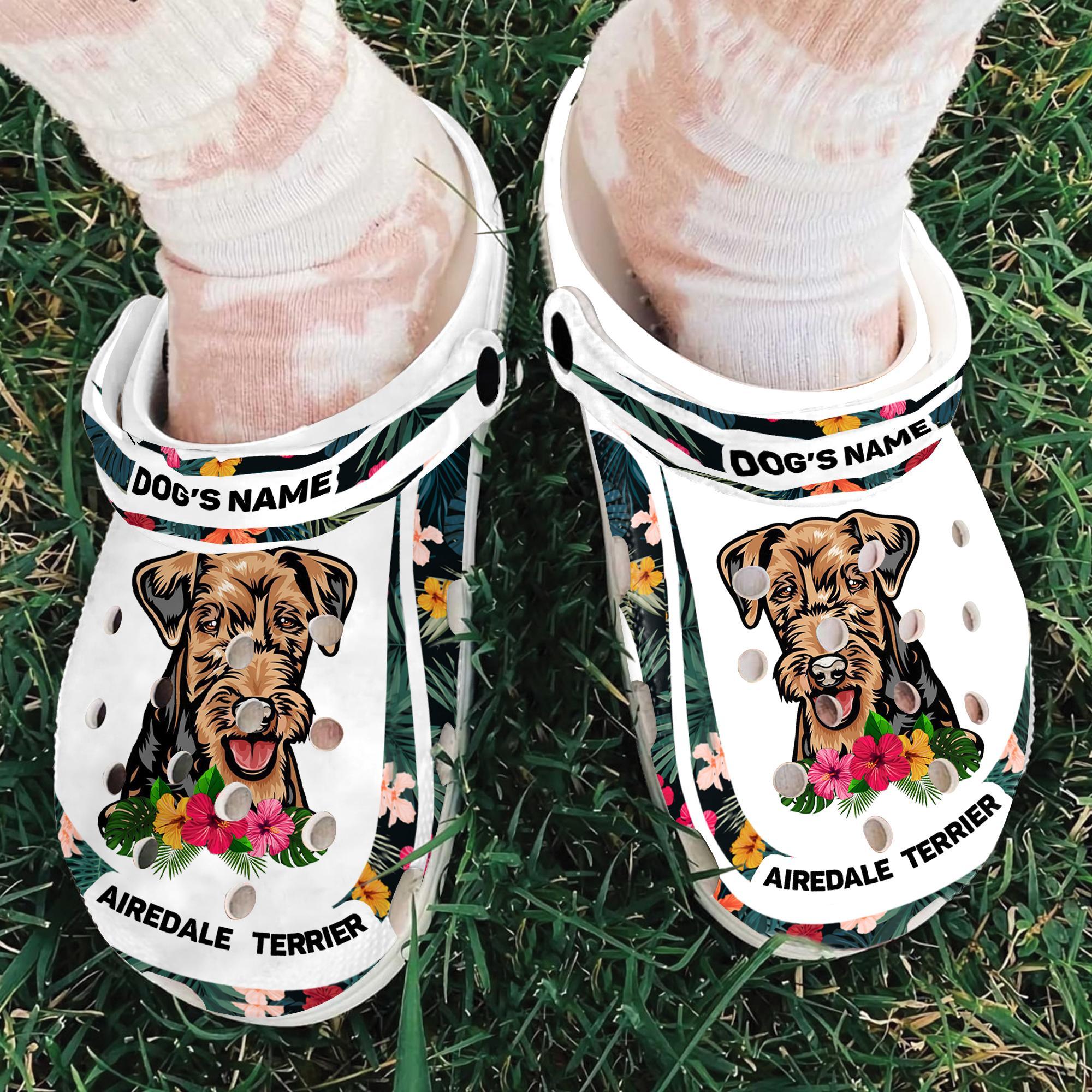Airedale Terrier Dog Crocs Crocband Clogs Shoes Comfortable For Men Women and Kids - Image 3