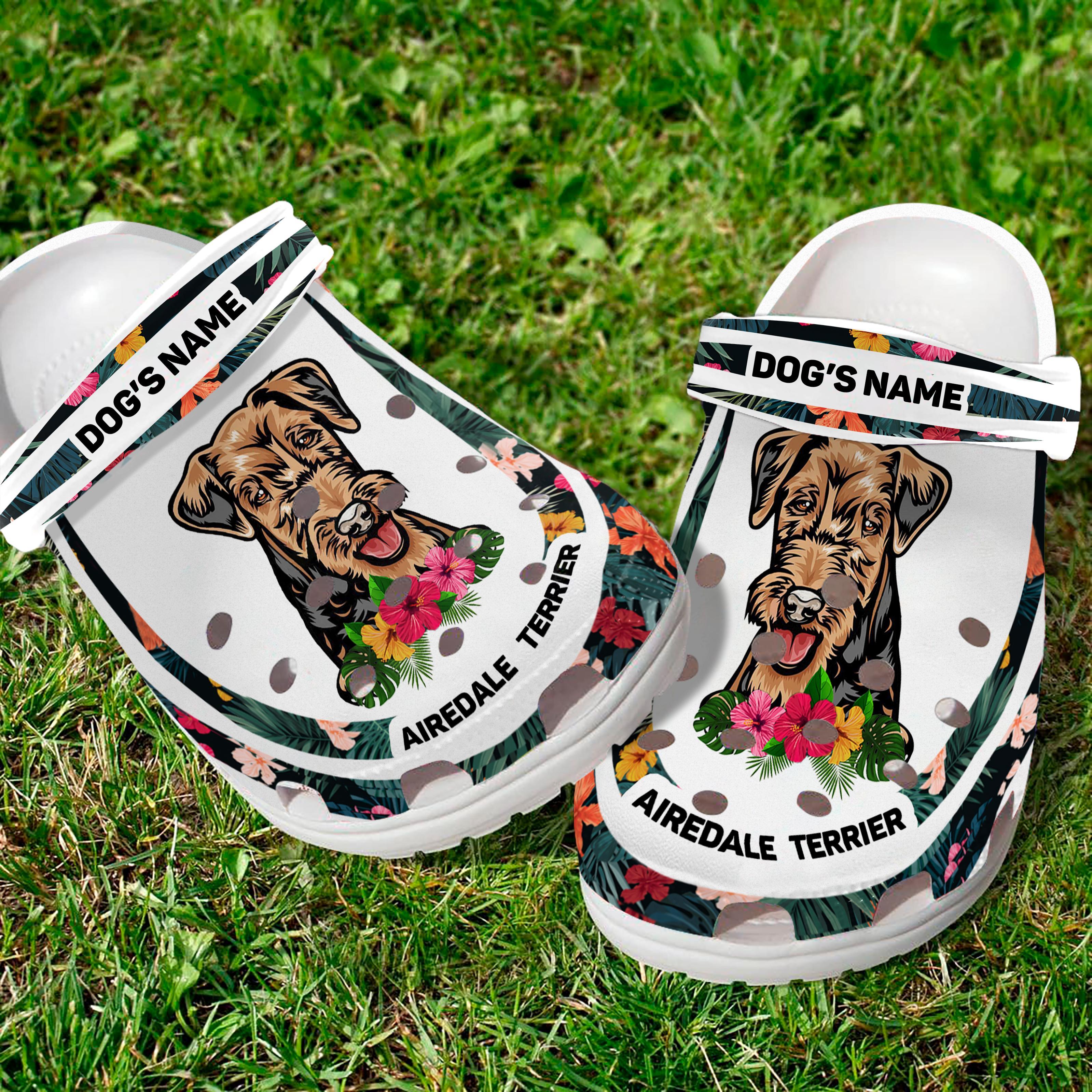 Airedale Terrier Dog Crocs Crocband Clogs Shoes Comfortable For Men Women and Kids - Image 2