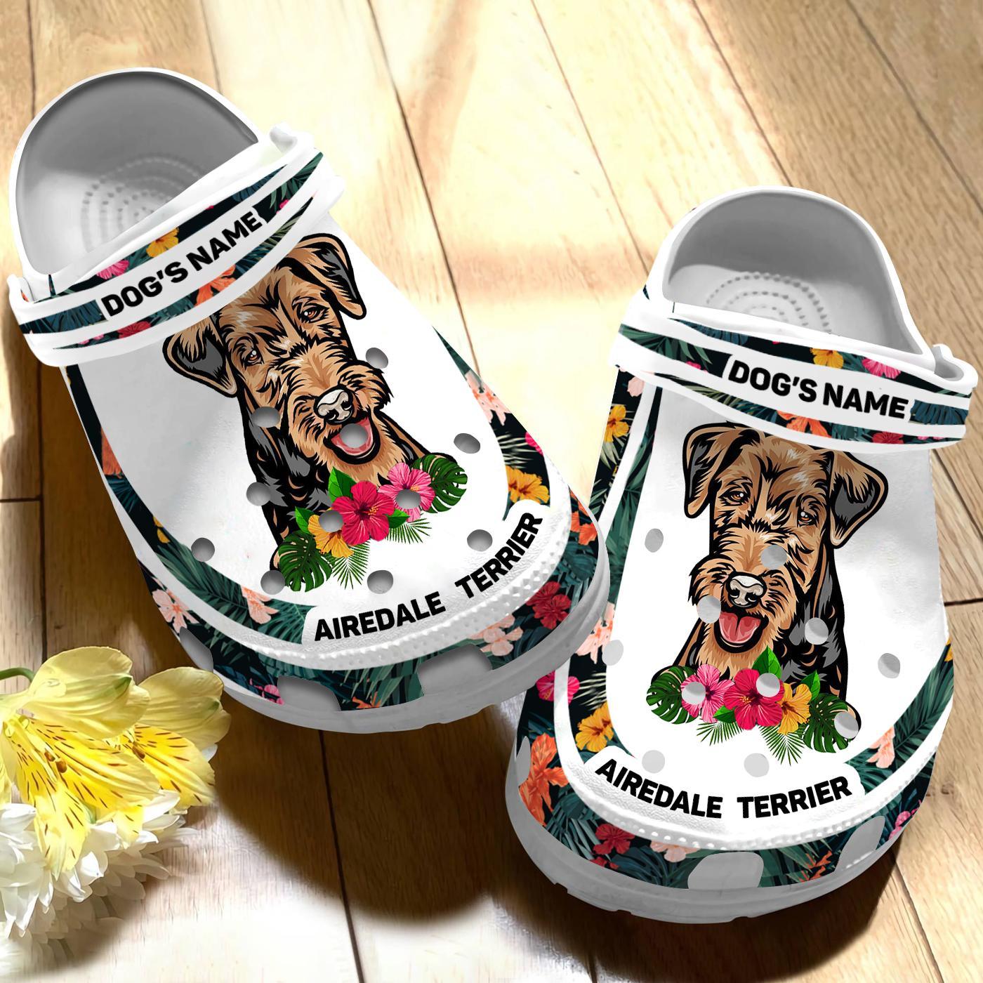 Airedale Terrier Dog Crocs Crocband Clogs Shoes Comfortable For Men Women and Kids - Image 4