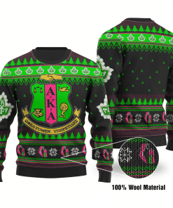 Aka Alpha Kappa Alpha Symbol Aka Pearls High Heels Xmas Pattern Ugly Christmas Sweater Adult 3D Funny Matching for family