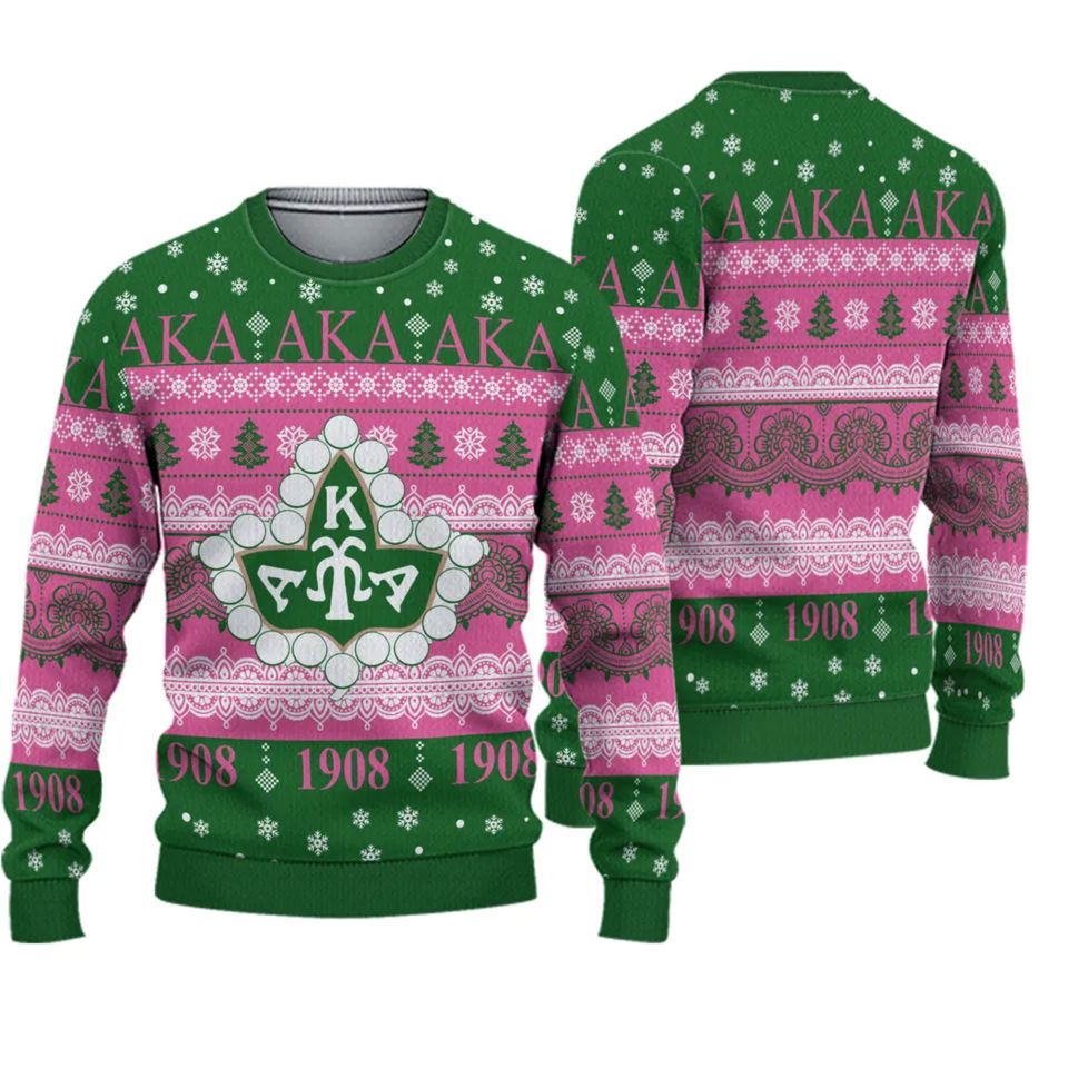 Akaa 1908 Alphaa Kappaa Alphaa Ugly Sweater, Christmas Ugly Sweater