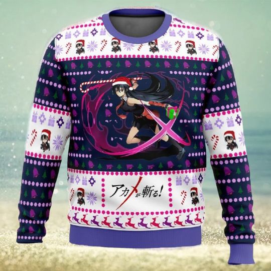 Akame ga Kill Akame Attack Ugly Christmas Sweater Funny Gift For Men And Women Fans - Image 3
