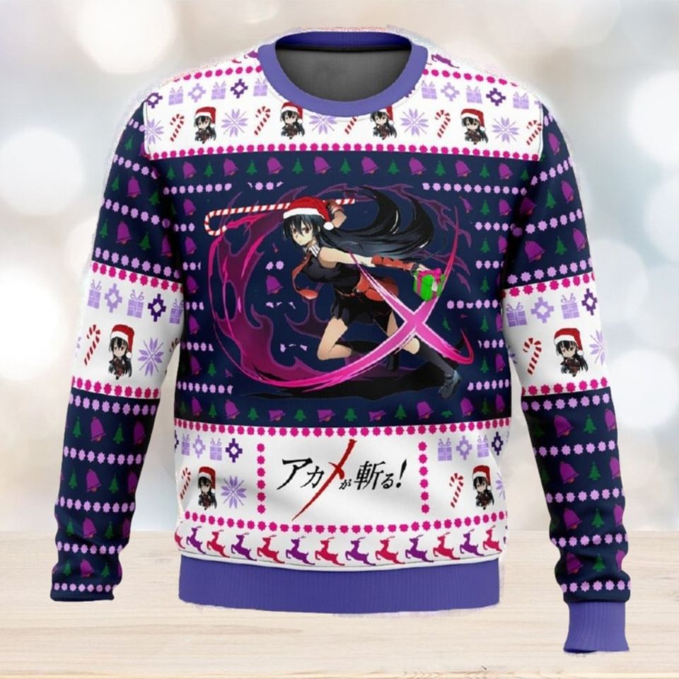 Akame ga Kill Akame Attack Ugly Christmas Sweater Funny Gift For Men And Women Fans - Image 2