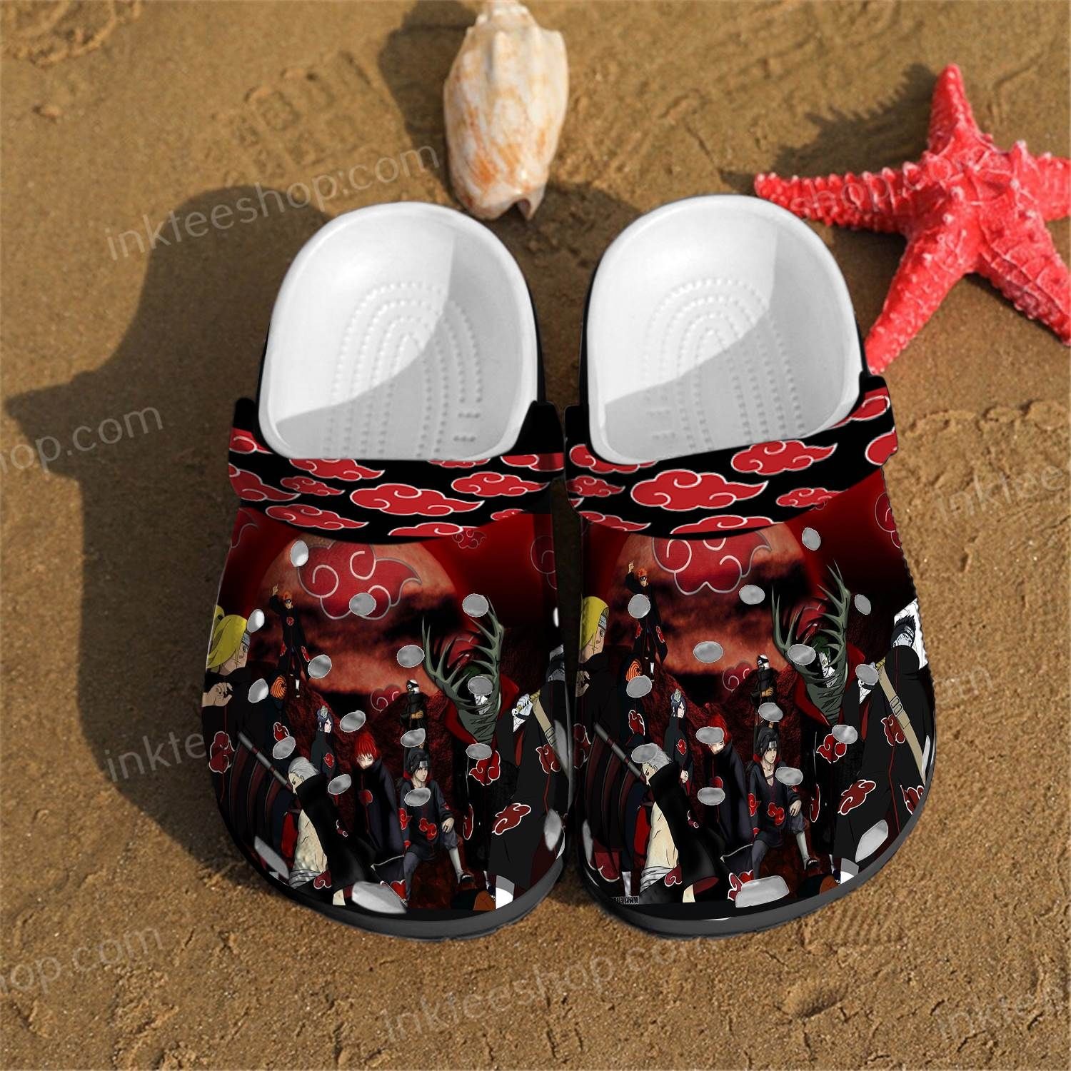 Akatsuki Naruto Anime Crocs Crocband Clogs Shoes Comfortable For Men Women and Kids