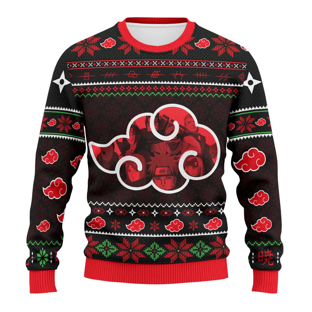 Akatsuki Warriors Ugly Christmas Sweater Adult 3D Funny Matching for family - Image 3