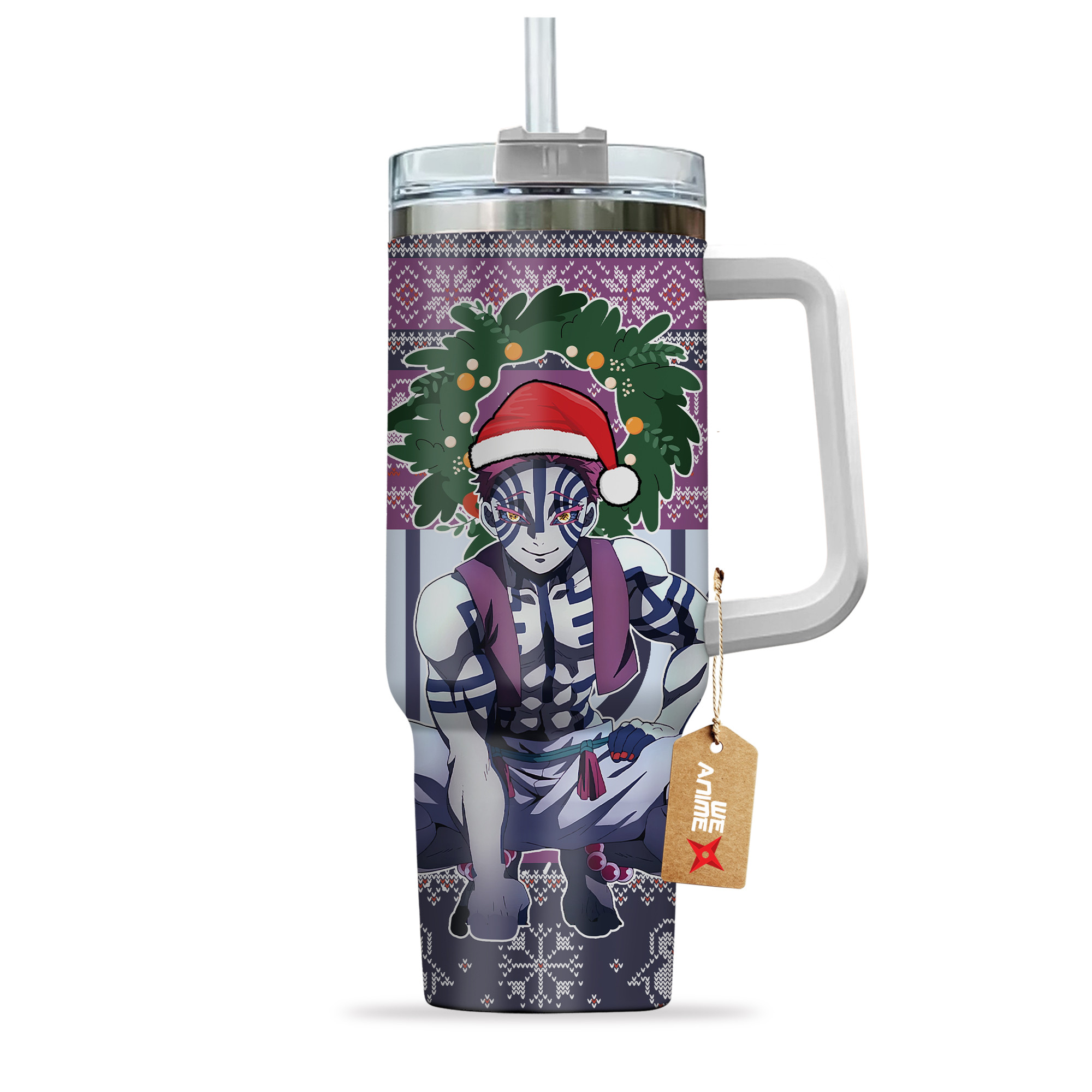 Akaza Demon Slayer Anime Custom Stanley Cup 40 oz 30 oz Tumbler With HandleTVC2301155 - Image 4