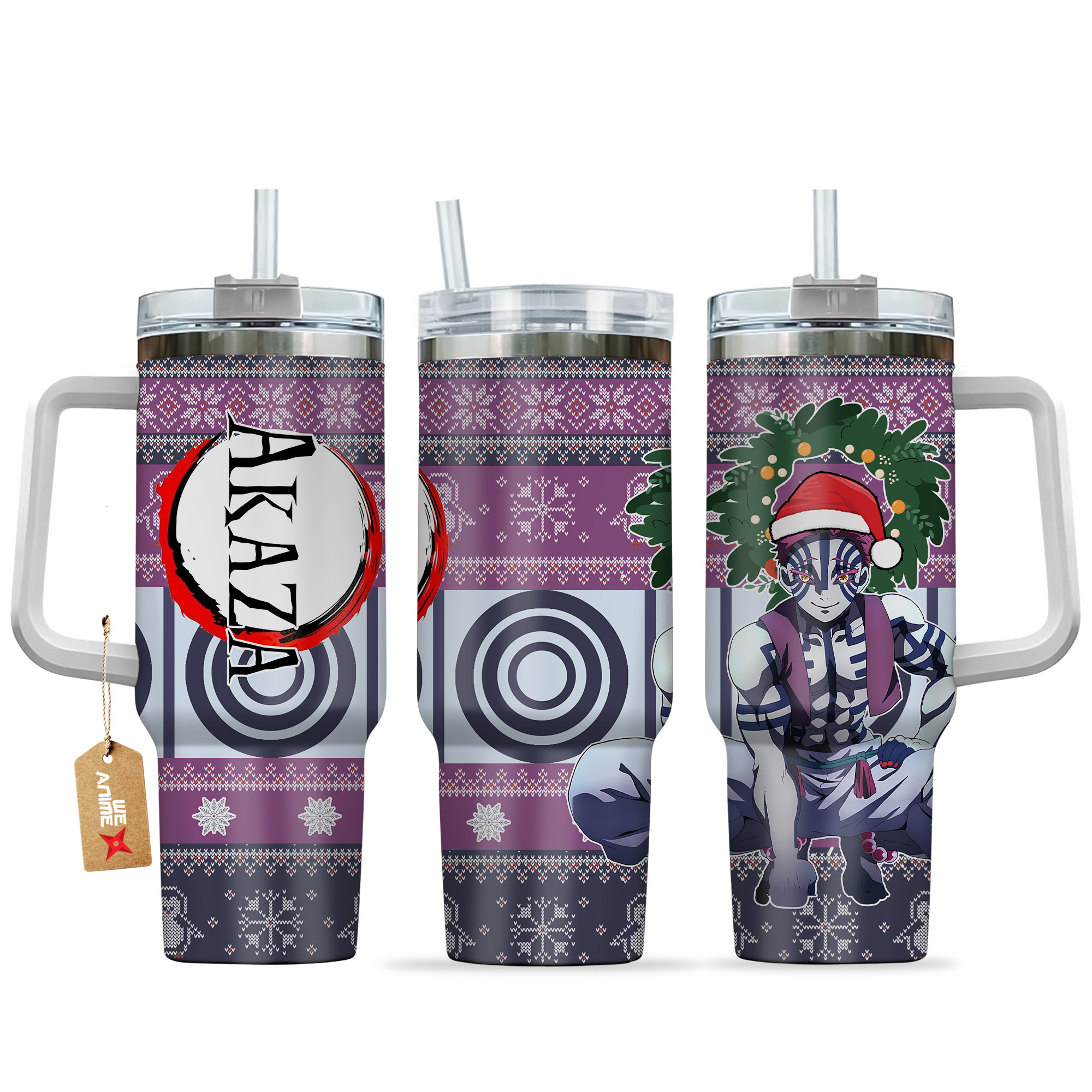 Akaza Demon Slayer Anime Custom Stanley Cup 40 oz 30 oz Tumbler With HandleTVC2301155