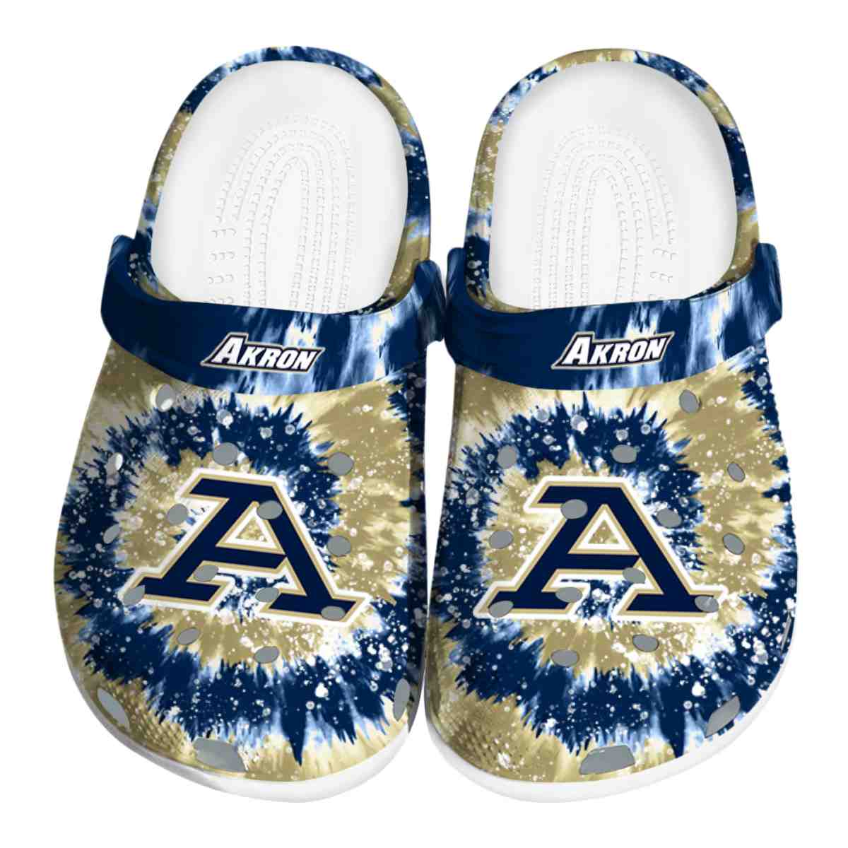 Akron Zips NCAA Sport Crocs Crocband Clogs Shoes Comfortable For Men Women and Kids
