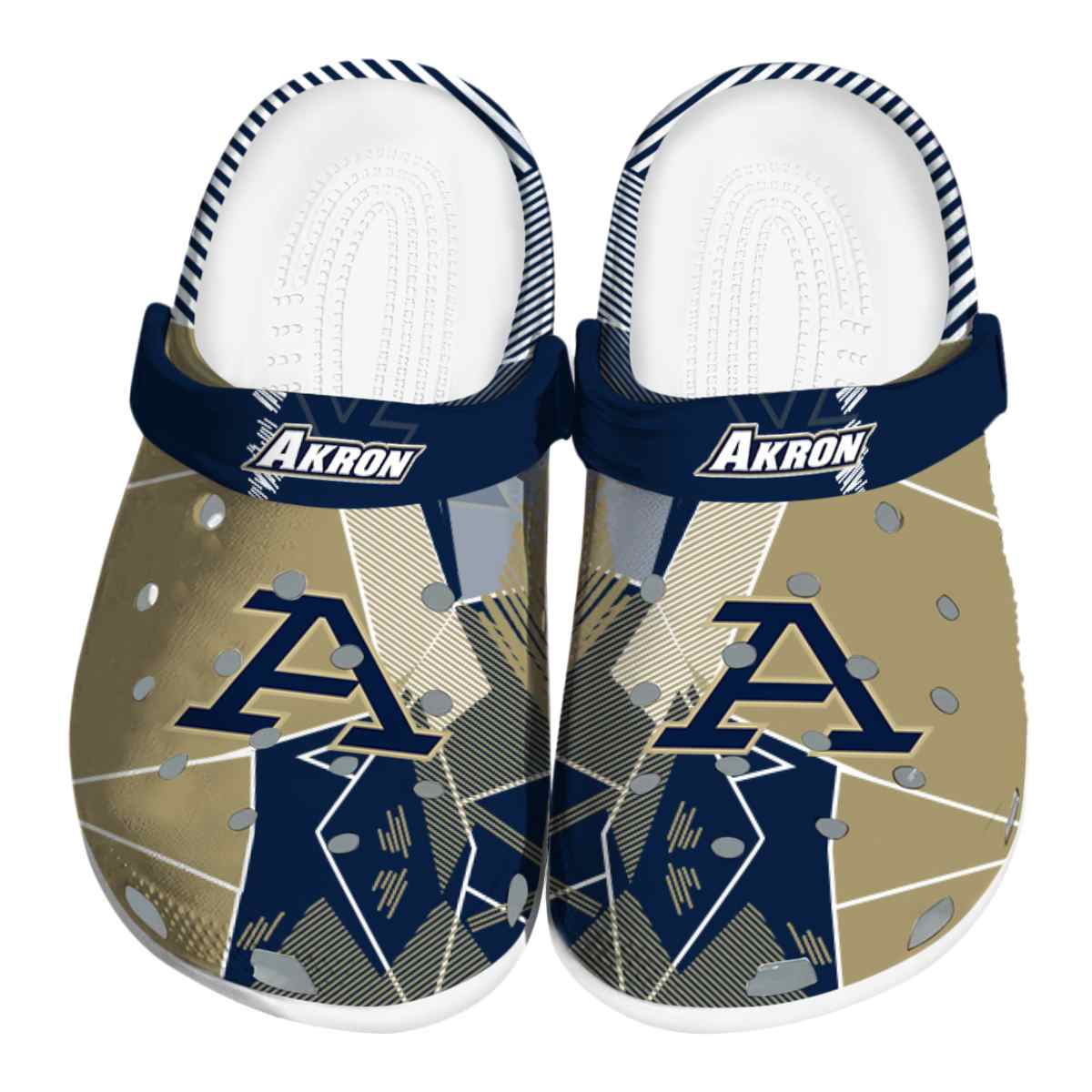 Akron Zips NCAA Sport Crocs Crocband Clogs Shoes Comfortable For Men Women and Kids