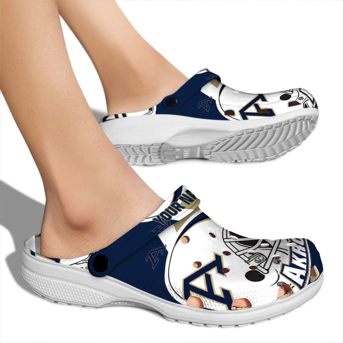 Akron Zips NCAA Sport Crocs Crocband Clogs Shoes Comfortable For Men Women and Kids - Image 2