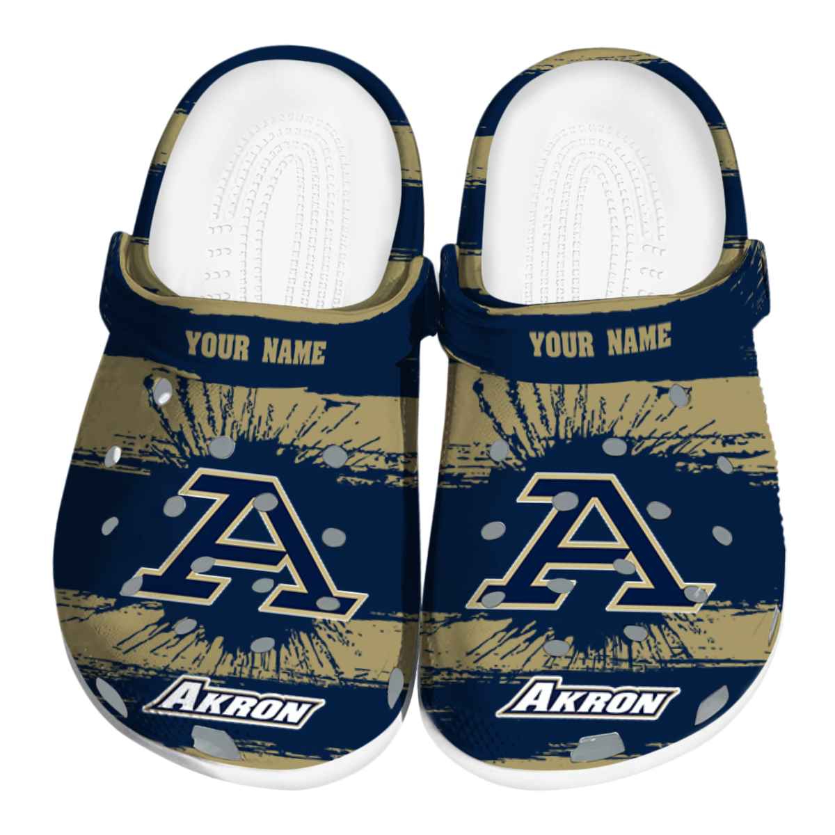 Akron Zips NCAA Sport Crocs Crocband Clogs Shoes Comfortable For Men Women and Kids