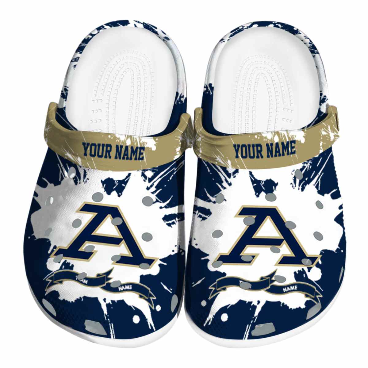 Akron Zips NCAA Sport Crocs Crocband Clogs Shoes Comfortable For Men Women and Kids