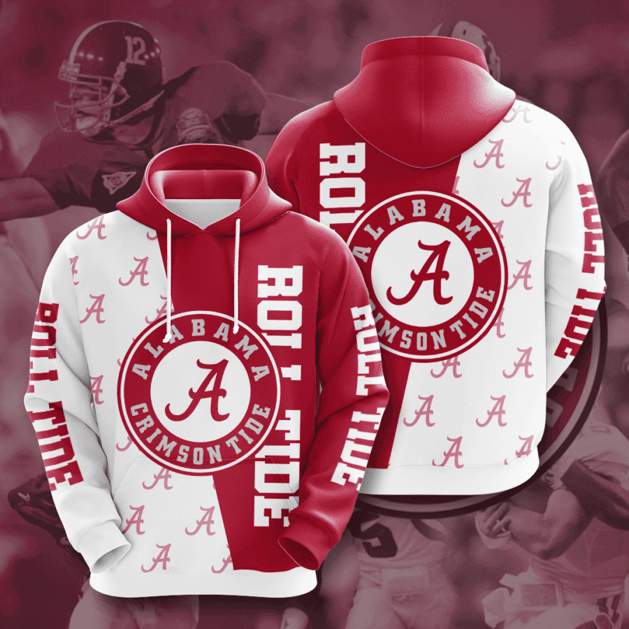 Alabama Crimson Tide 3D All Over Print Hoodie, Zip Hoodie