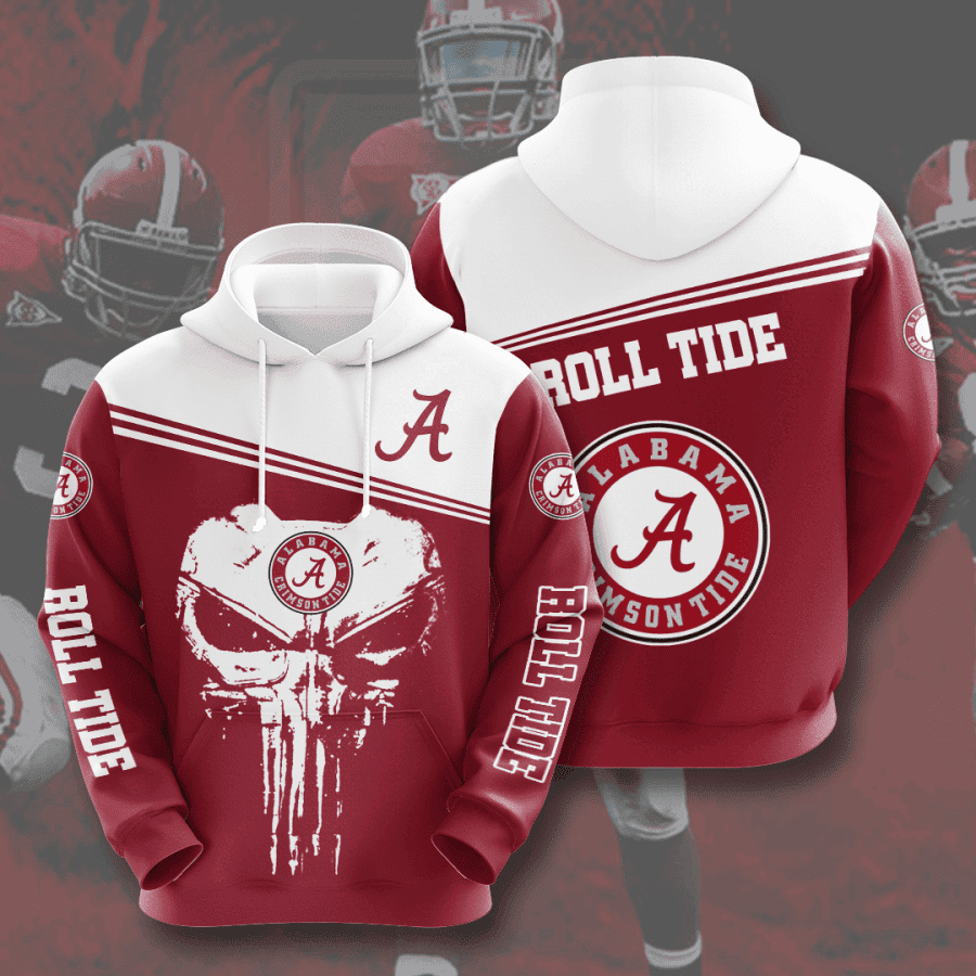 Alabama Crimson Tide 3D All Over Print Hoodie, Zip Hoodie
