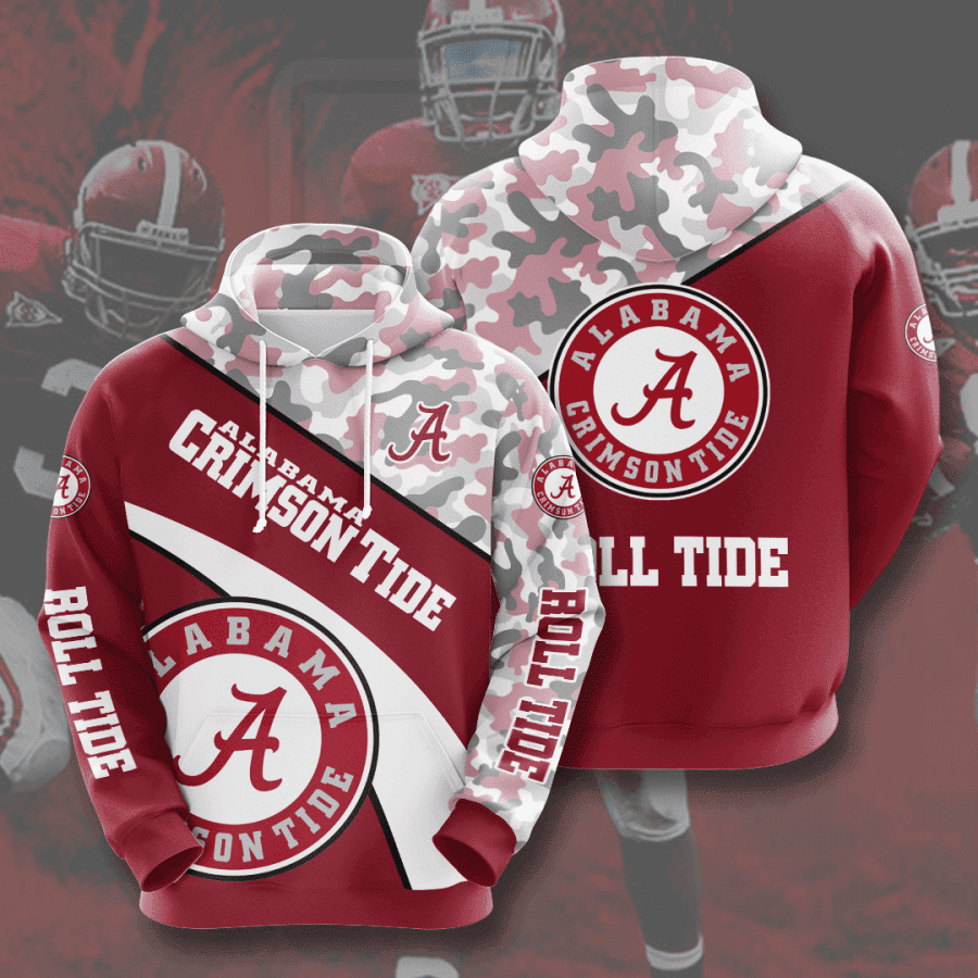 Alabama Crimson Tide 3D All Over Print Hoodie, Zip Hoodie