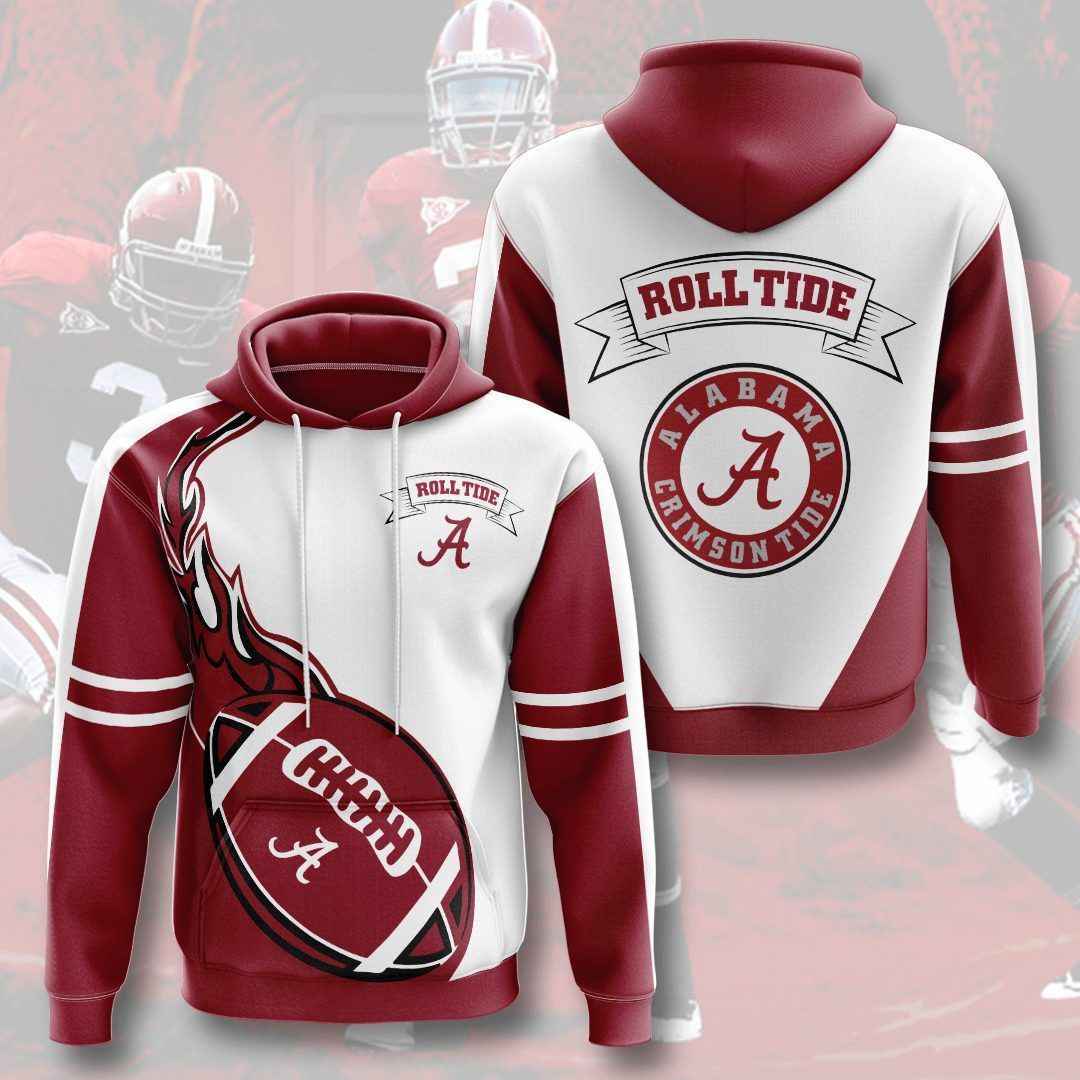 Alabama Crimson Tide 3D All Over Print Hoodie, Zip Hoodie