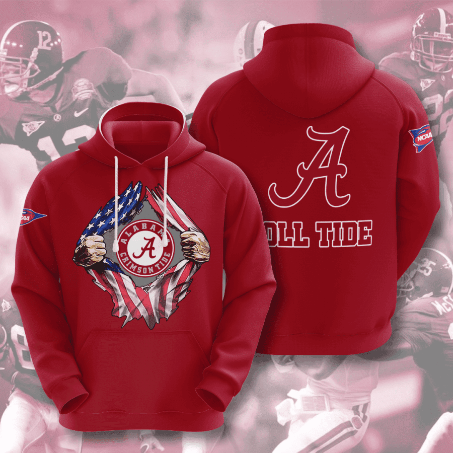 Alabama Crimson Tide 3D All Over Print Hoodie, Zip Hoodie